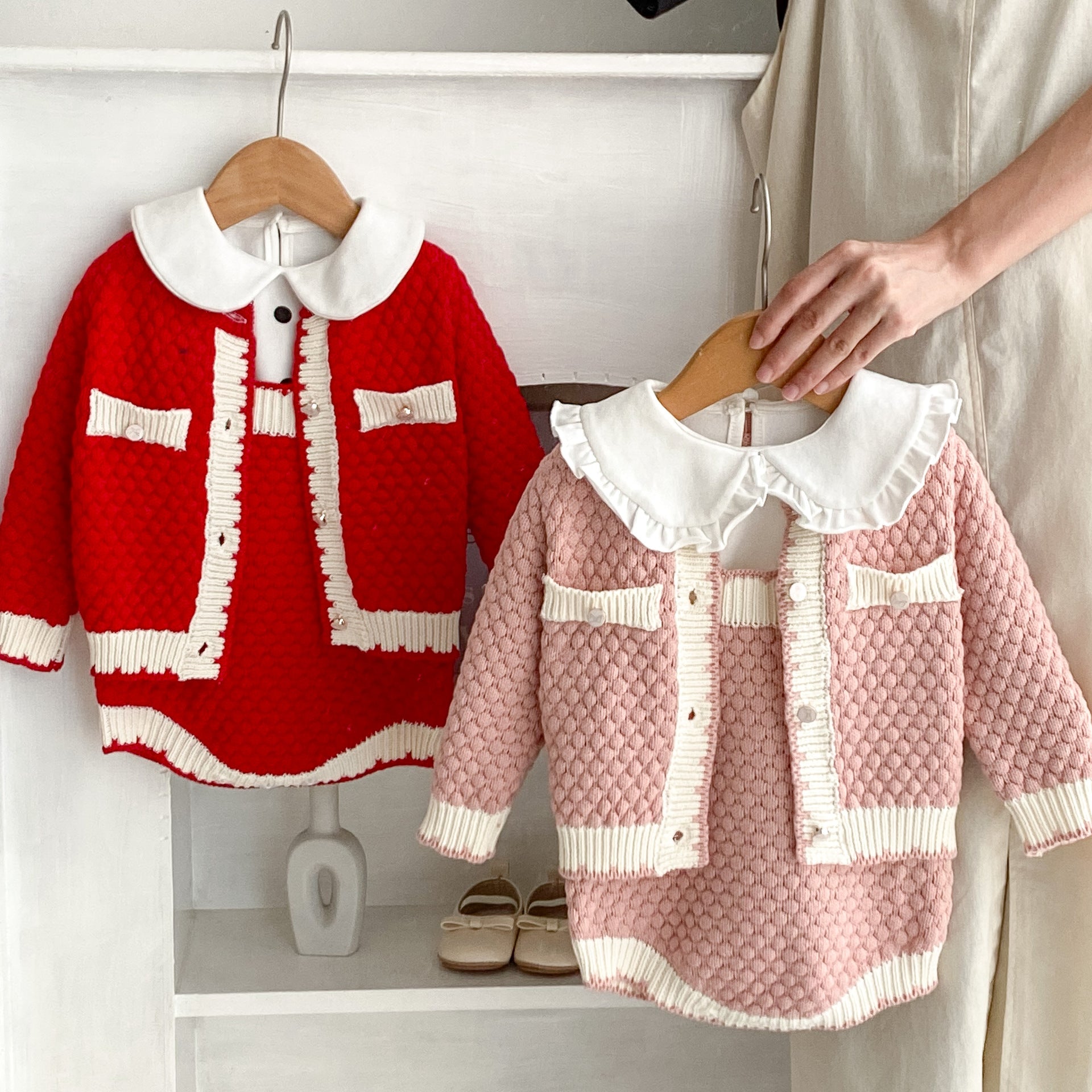 【BABY】ぽこぽこニットカーディガン / サロペット CawaKomostore