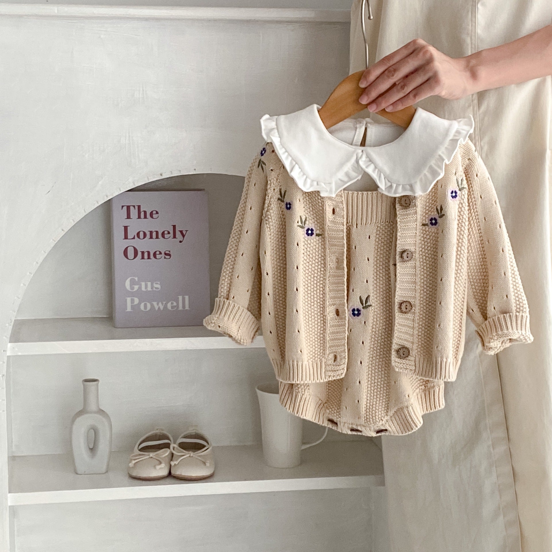 【BABY】 デザインニットフラワーカーディガン/サロペット CawaKomostore