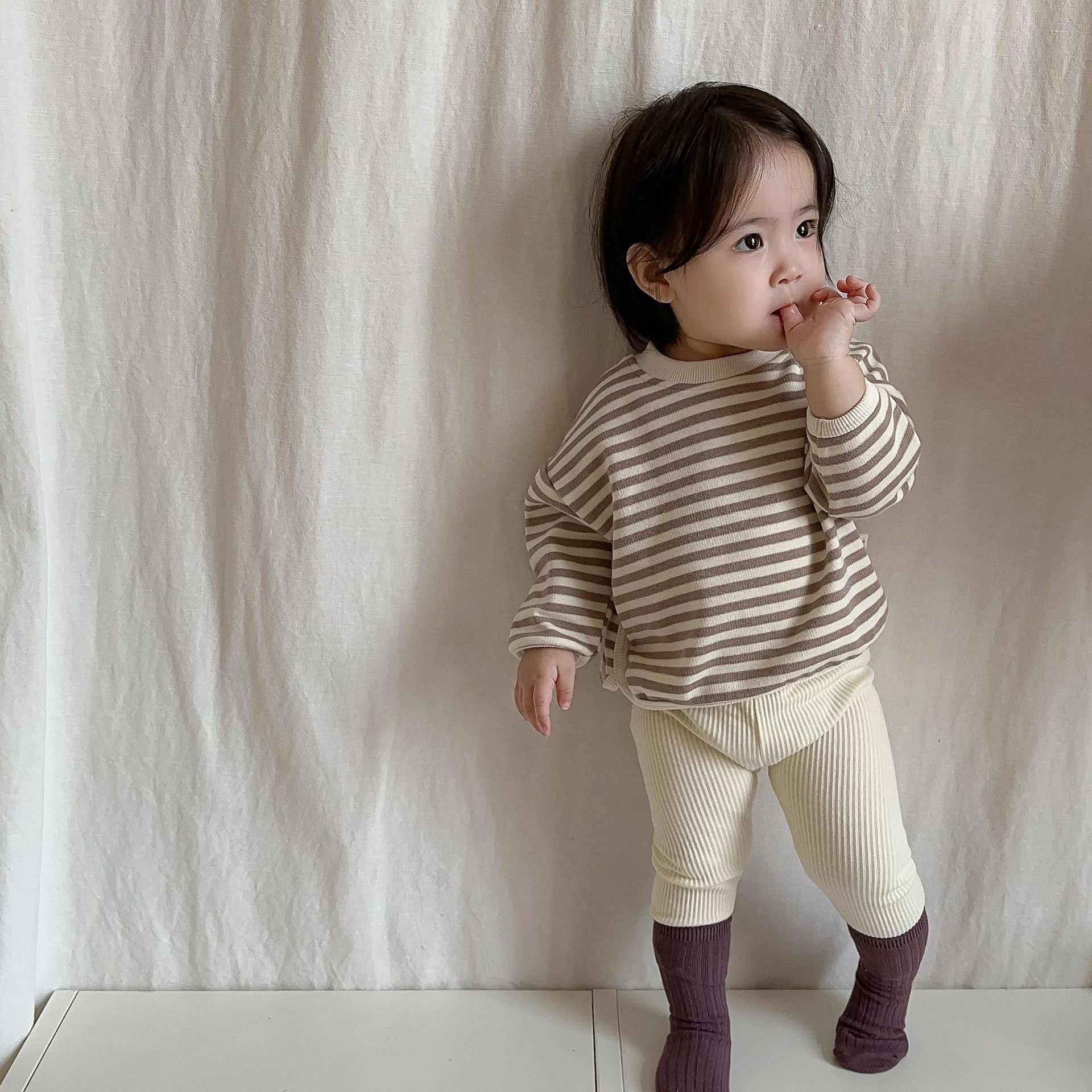 【BABY】秋冬ボーダー柄スウェット CawaKomostore