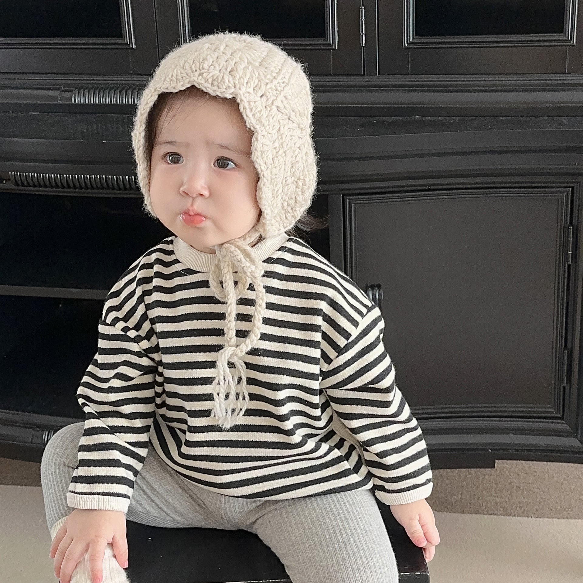 【BABY】秋冬ボーダー柄スウェット CawaKomostore