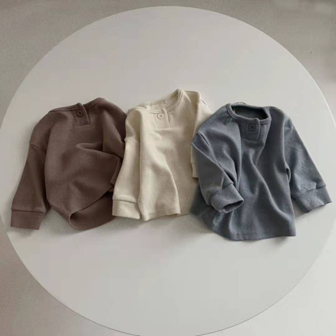 【BABY】ボタンデザインスウェット CawaKomostore