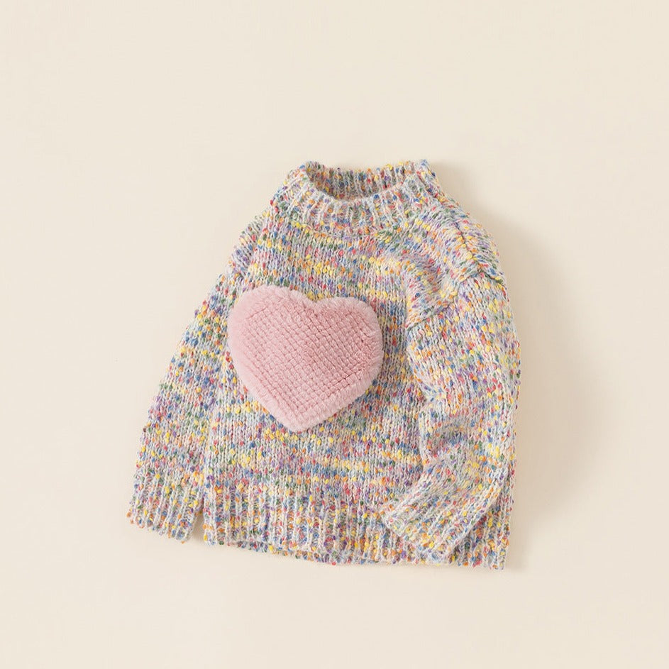 【BABY】カラフルハートニットプルオーバー CawaKomostore
