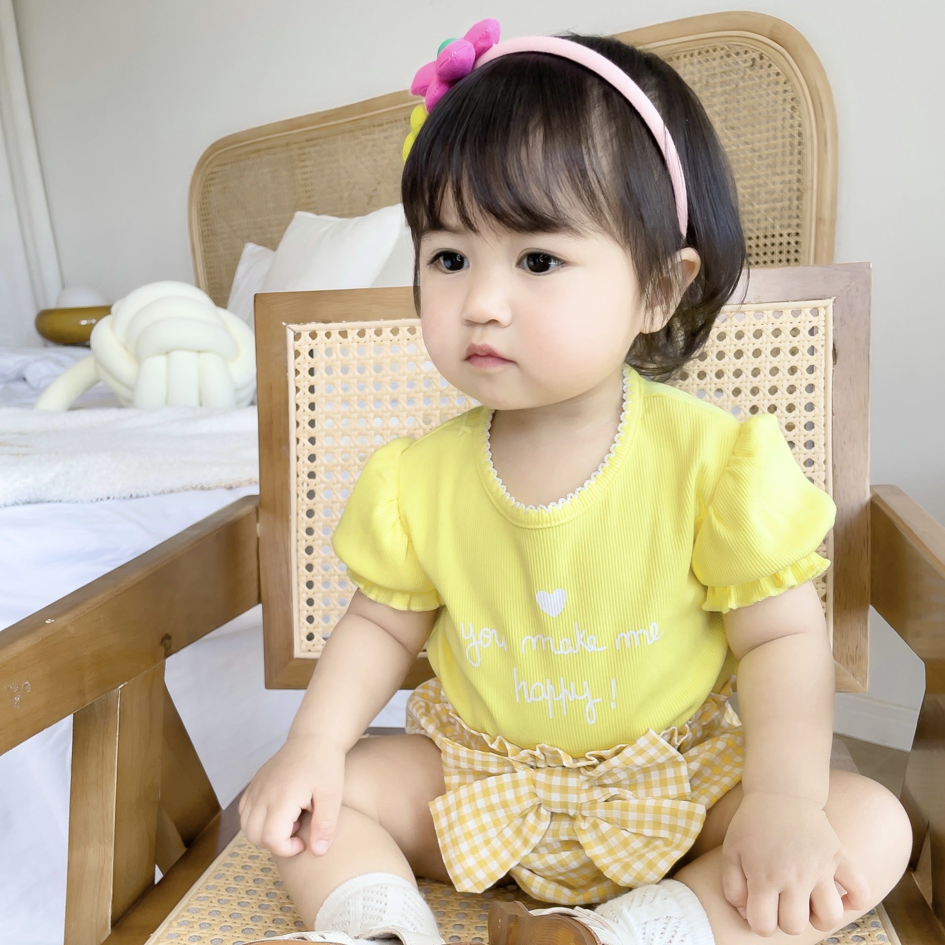 【BABY】ギンガムチェックビッグリボンブルマ CawaKomostore