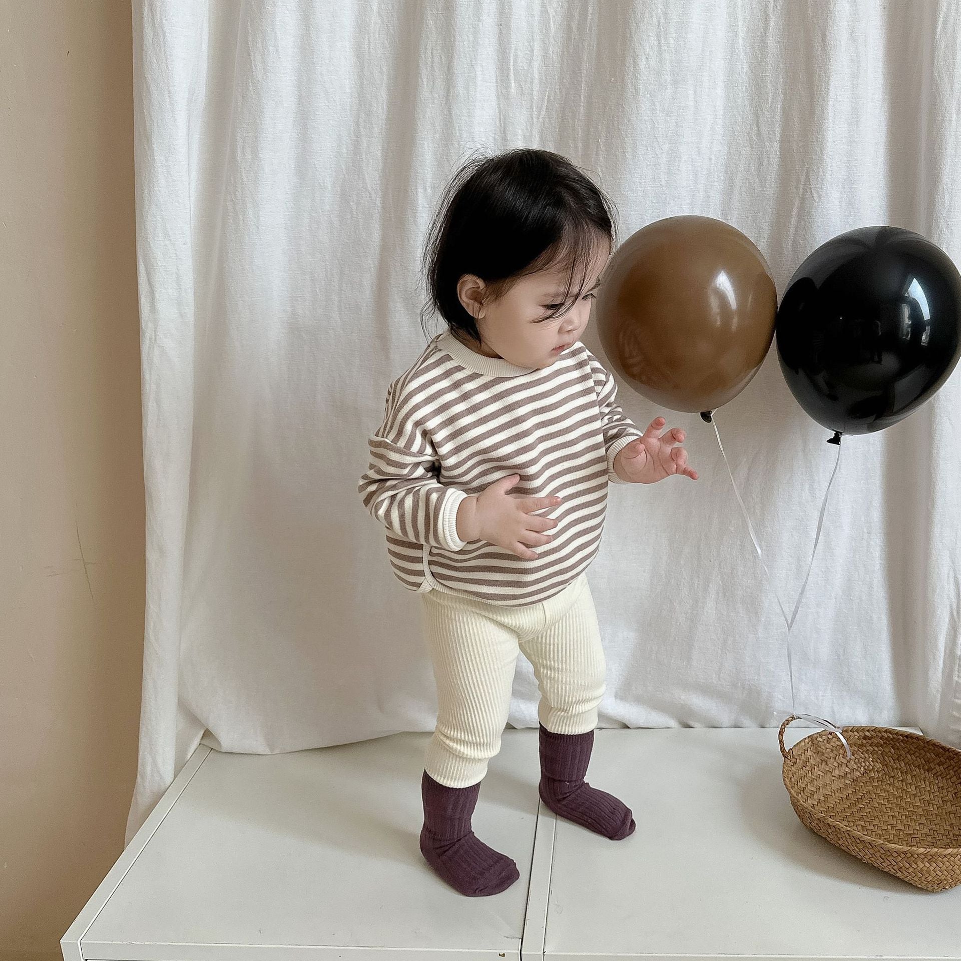 【BABY】秋冬ボーダー柄スウェット CawaKomostore