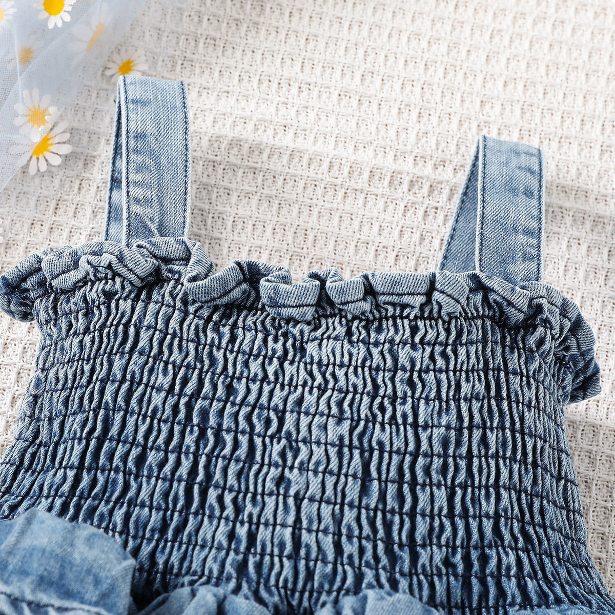 【BABY】デニム生地スカートロンパース CawaKomostore