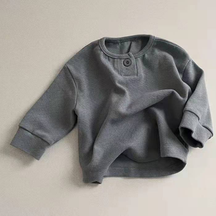 【BABY】ボタンデザインスウェット CawaKomostore