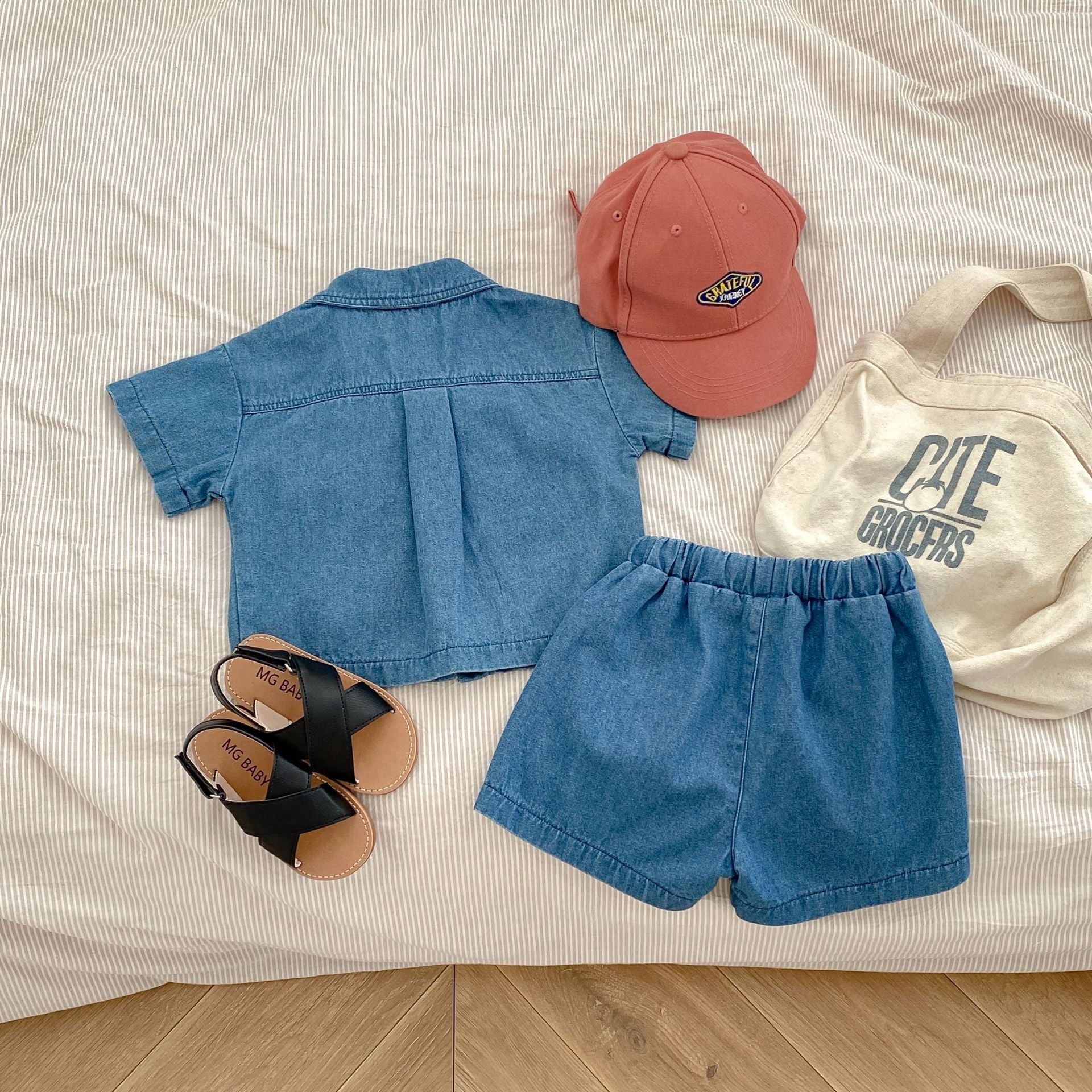 【BABY】4pockets ショートデニムセットアップ CawaKomostore