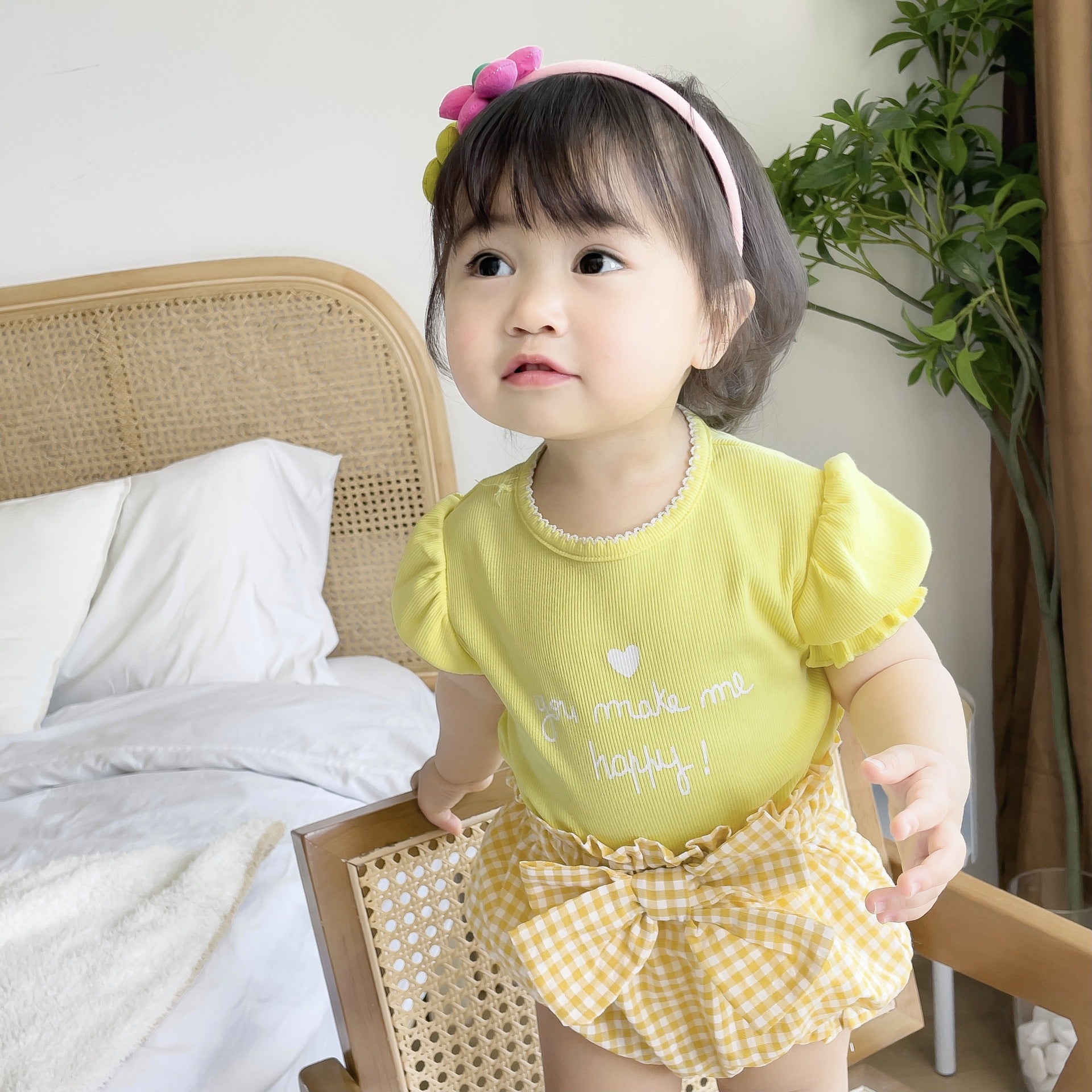 【BABY】ギンガムチェックビッグリボンブルマ CawaKomostore