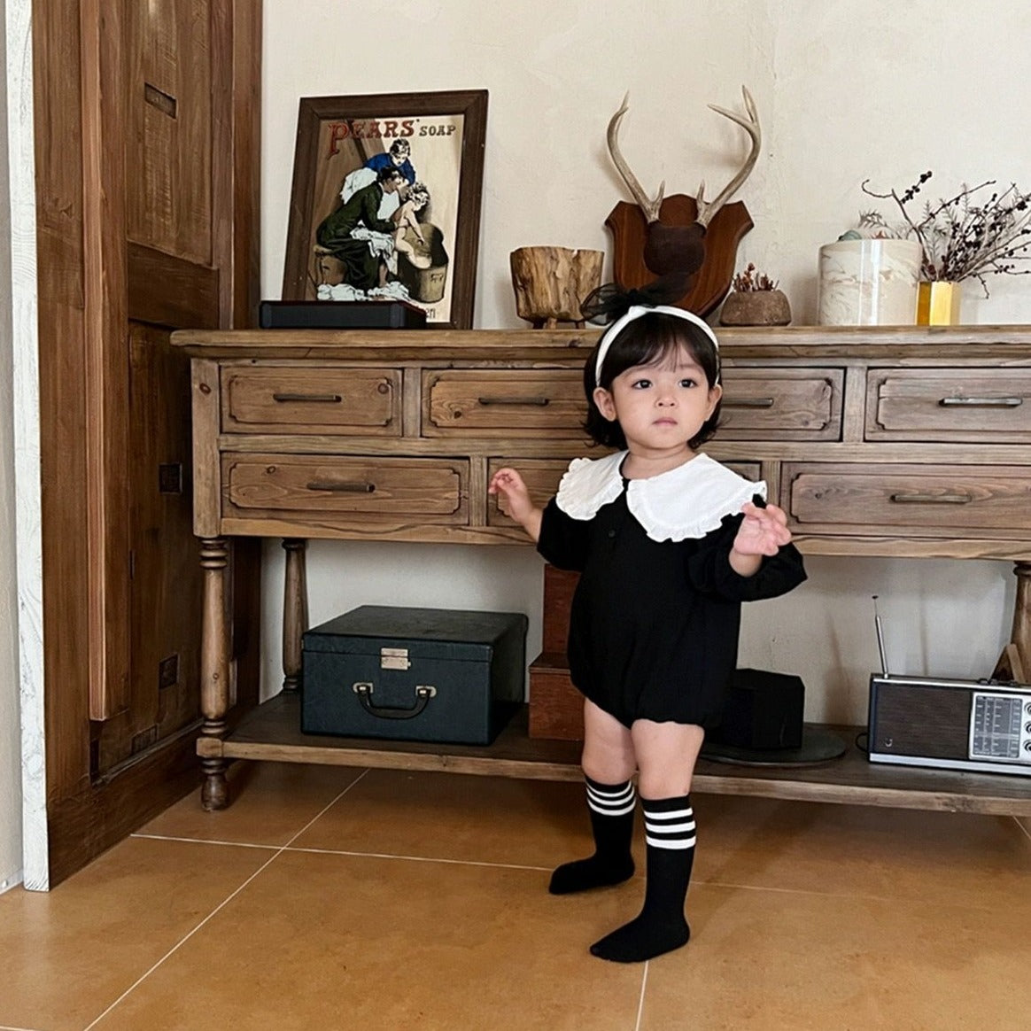 【BABY】 シックビックカラーロンパース CawaKomostore