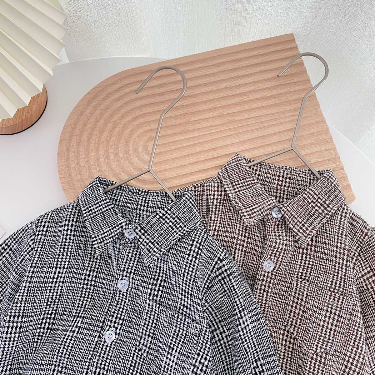 【BABY】グレンチェック ロンパース CawaKomostore