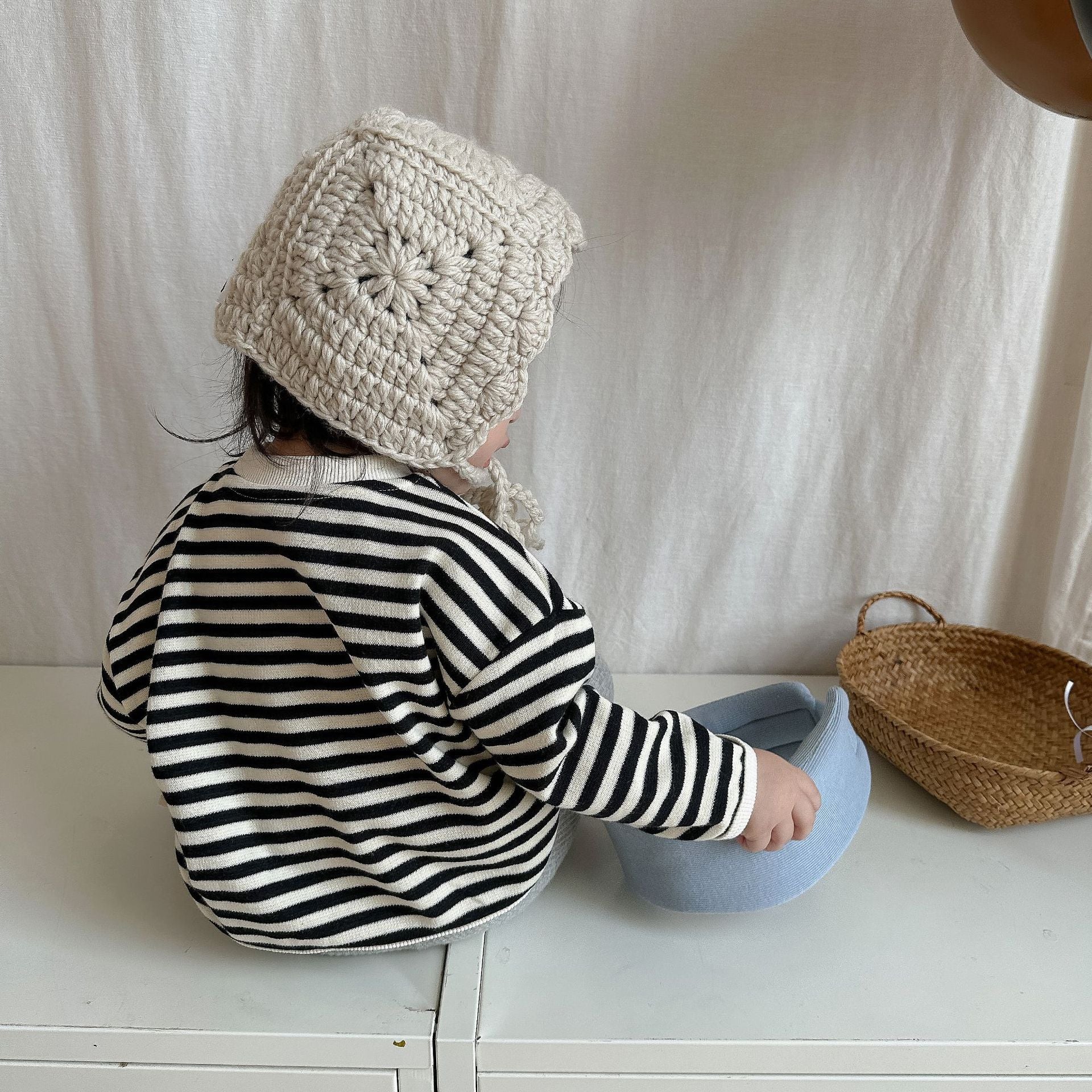 【BABY】秋冬ボーダー柄スウェット CawaKomostore