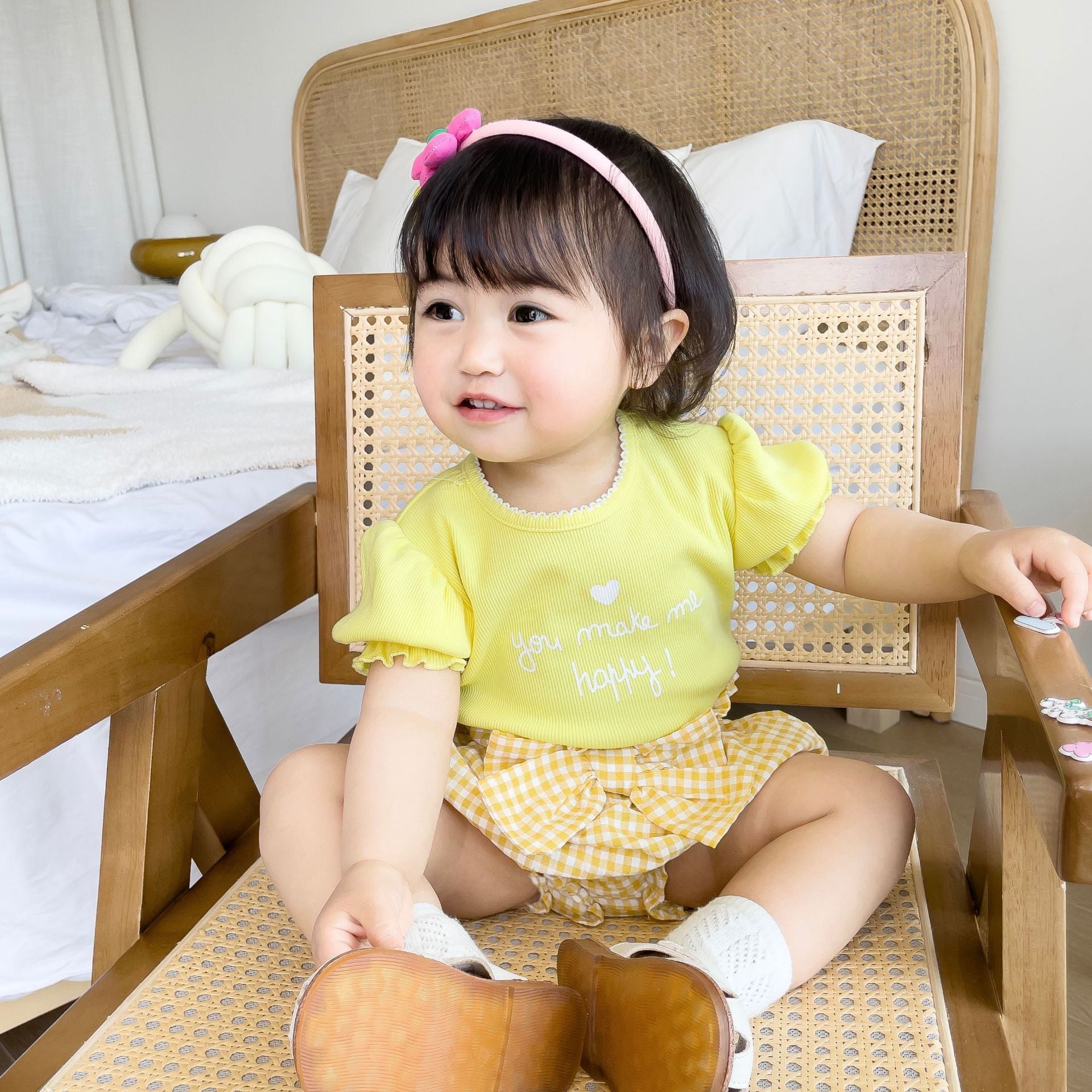 【BABY】ギンガムチェックビッグリボンブルマ CawaKomostore
