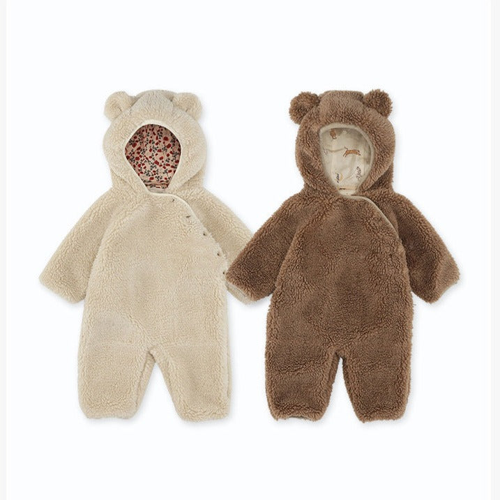 【BABY】もこもこくまさんジャンプスーツ🐻 CawaKomostore