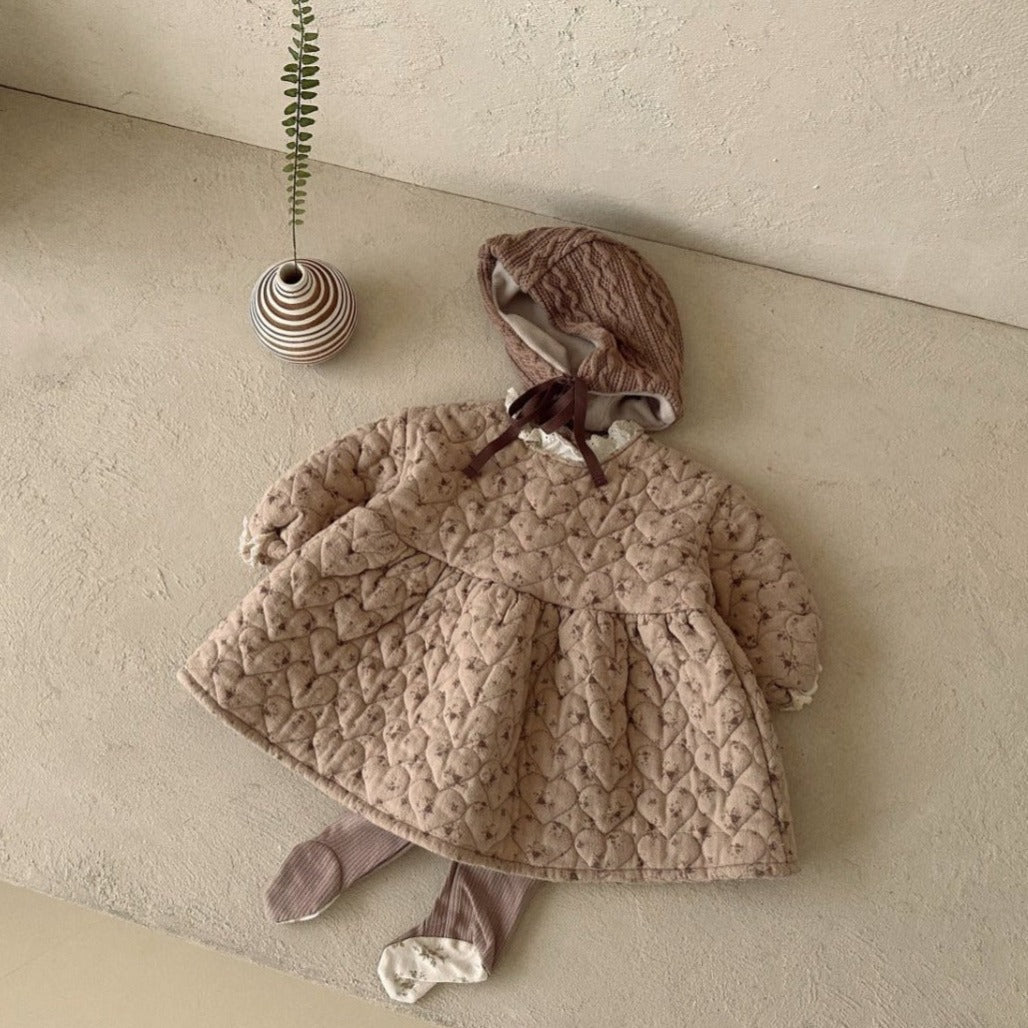 【GIRL】フラワーキルティングワンピース CawaKomostore