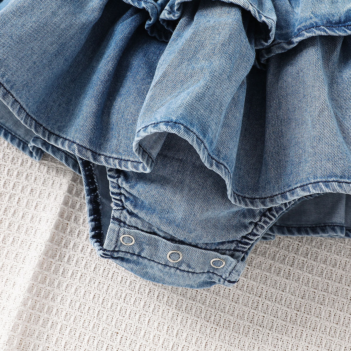 【BABY】デニム生地スカートロンパース CawaKomostore