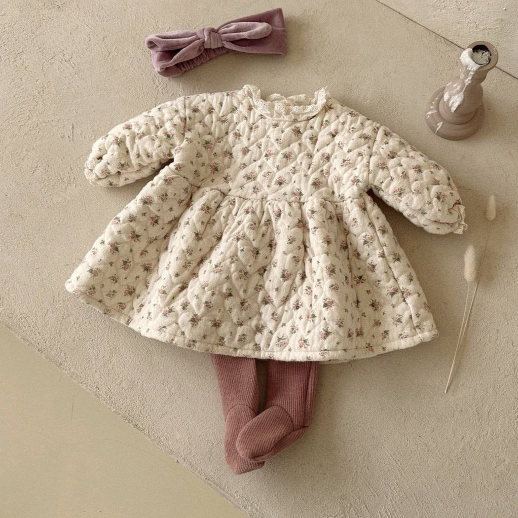 【GIRL】フラワーキルティングワンピース CawaKomostore