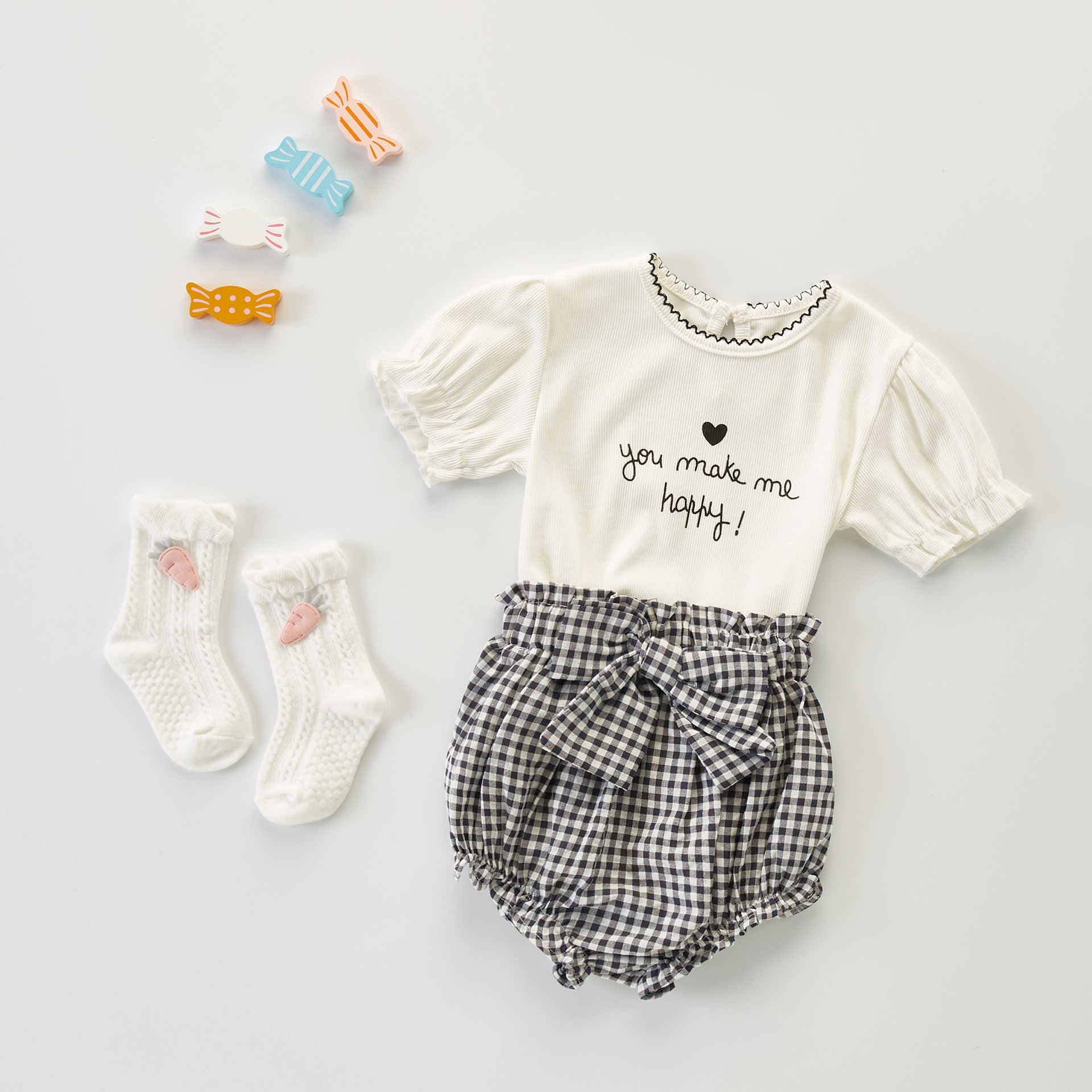 【BABY】ギンガムチェックビッグリボンブルマ CawaKomostore