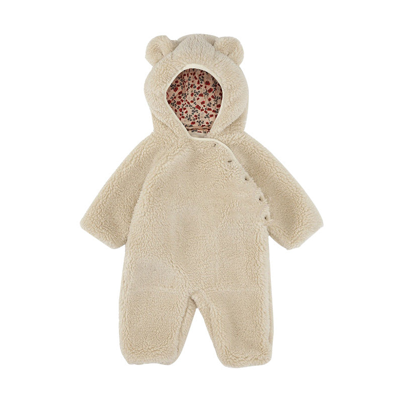 【BABY】もこもこくまさんジャンプスーツ🐻 CawaKomostore