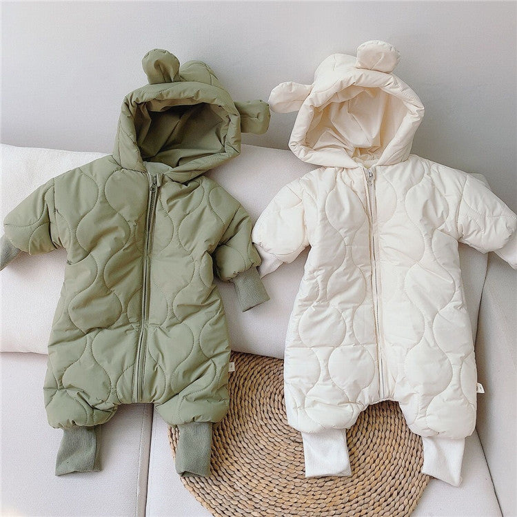 【BABY】キルティングBEARジャンパースーツ CawaKomostore