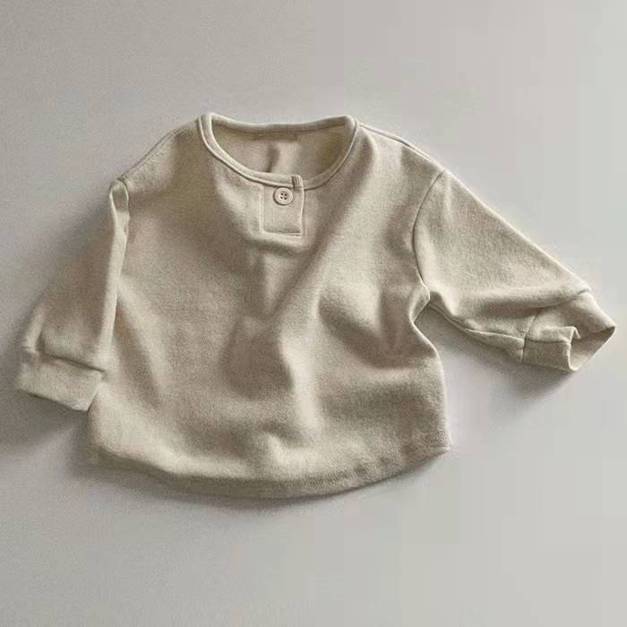 【BABY】ボタンデザインスウェット CawaKomostore