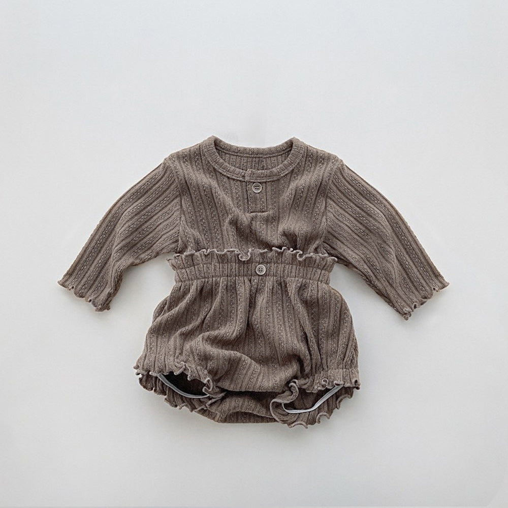 【BABY】レタストリム長袖ブルマwith ターバン3点セット CawaKomostore