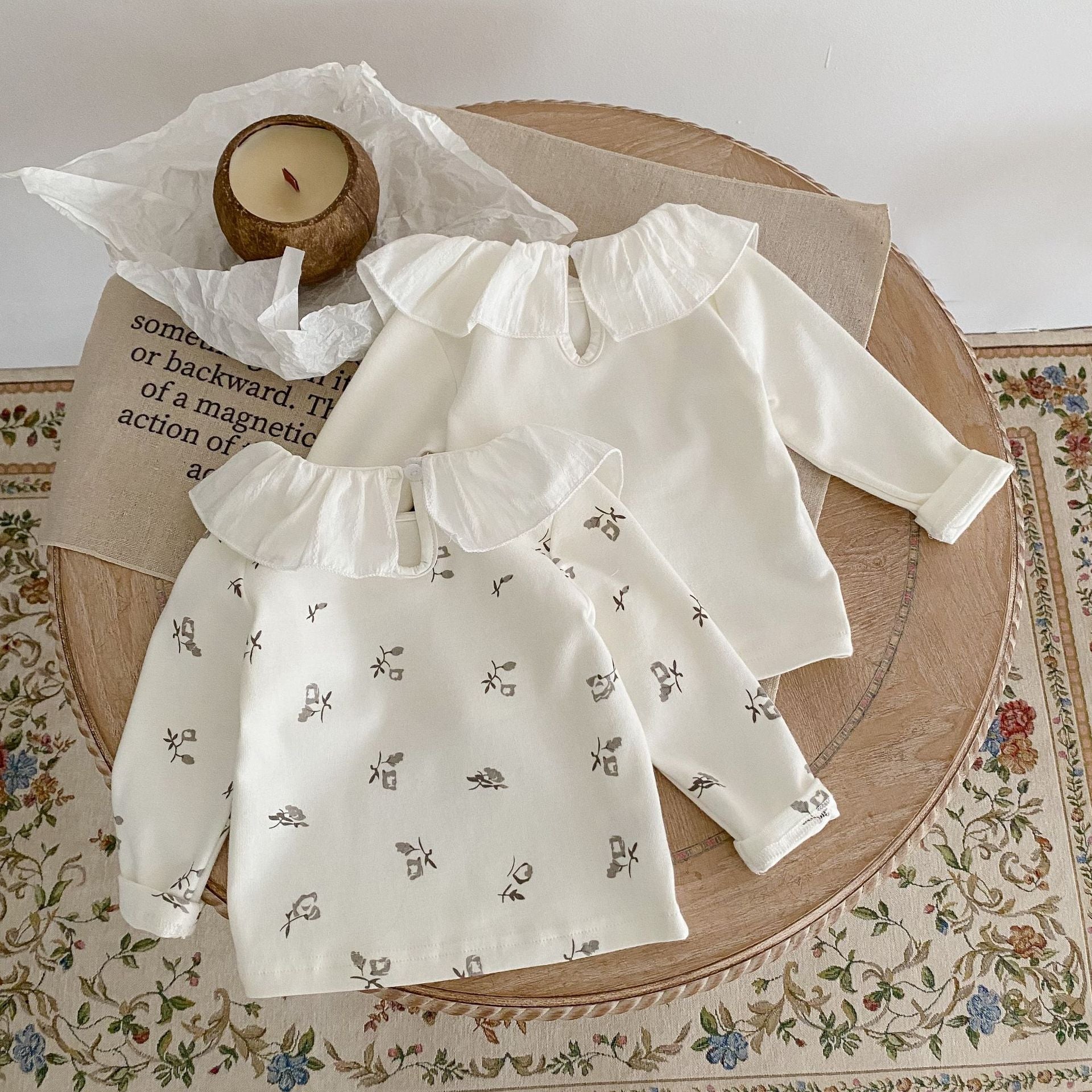【BABY】フリル 2style ロングティ Plain / Flower CawaKomostore