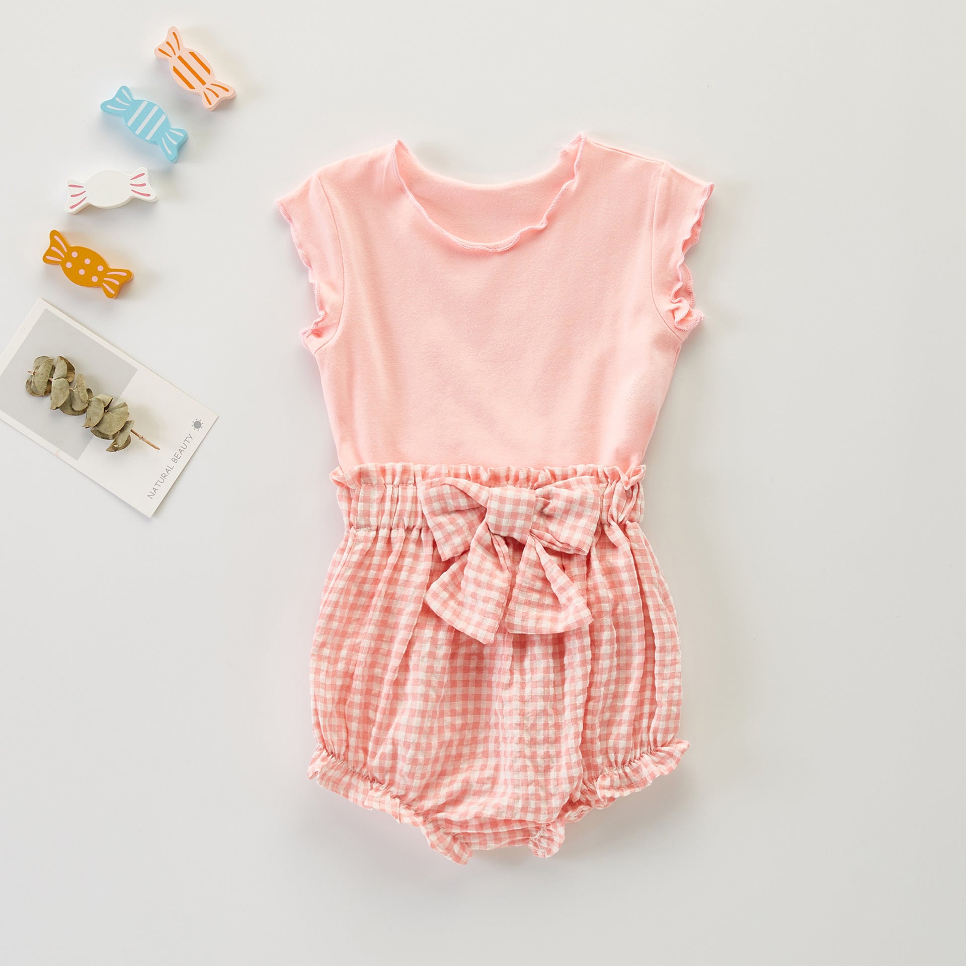 【BABY】ギンガムチェックビッグリボンブルマ CawaKomostore