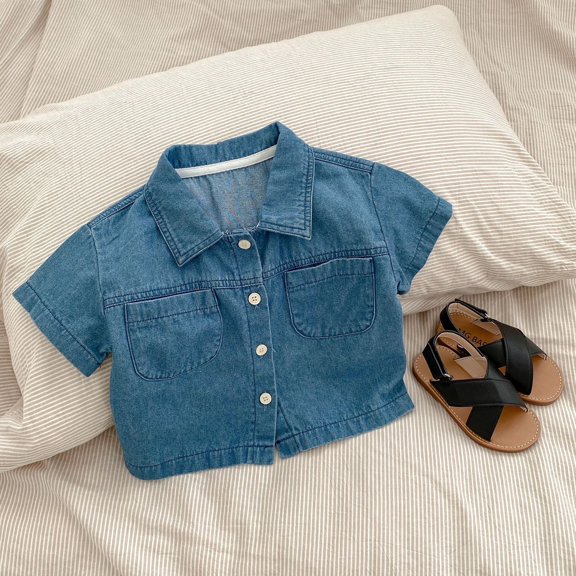 【BABY】4pockets ショートデニムセットアップ CawaKomostore