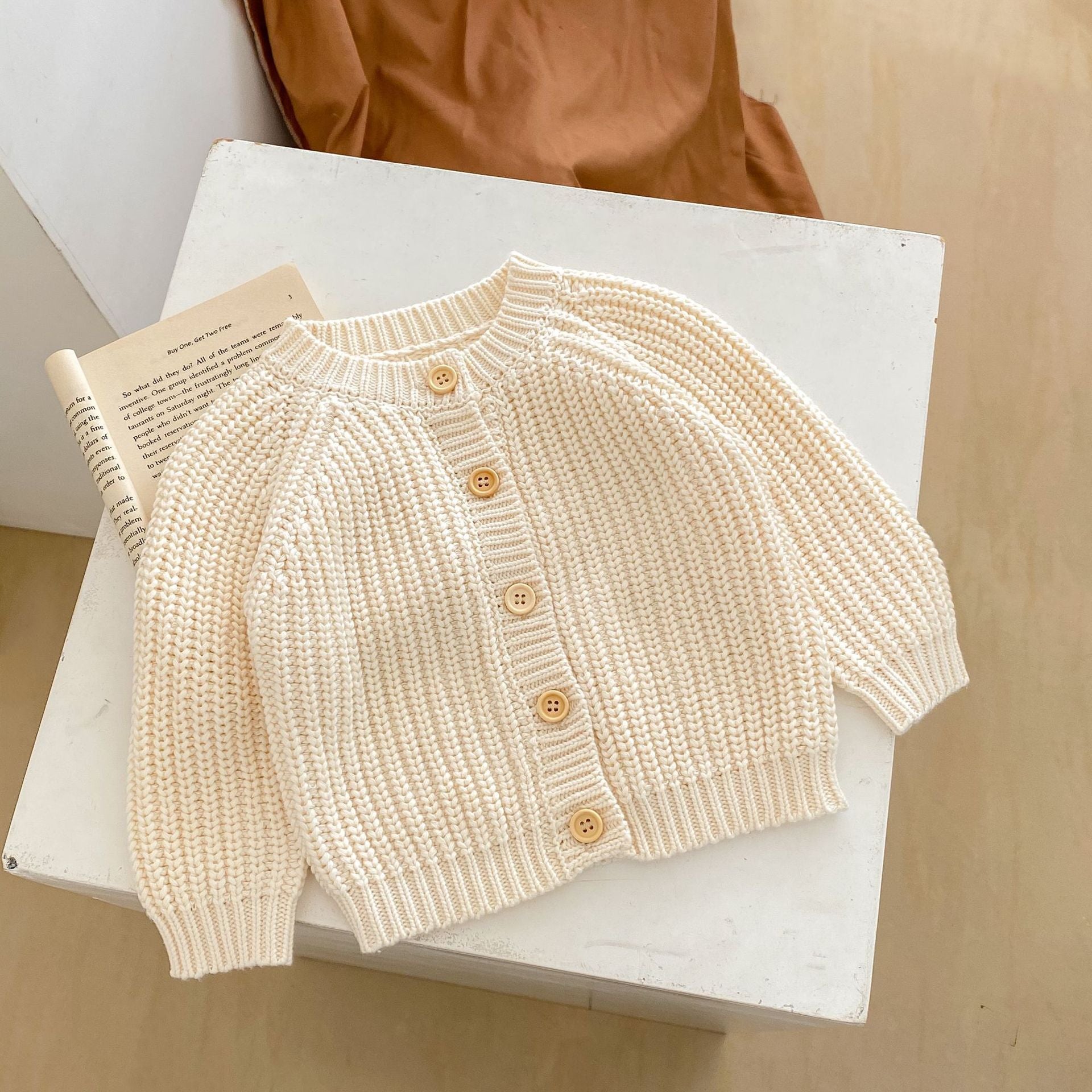 【BABY】ざっくり編み  カーディガン/ニット帽 CawaKomostore