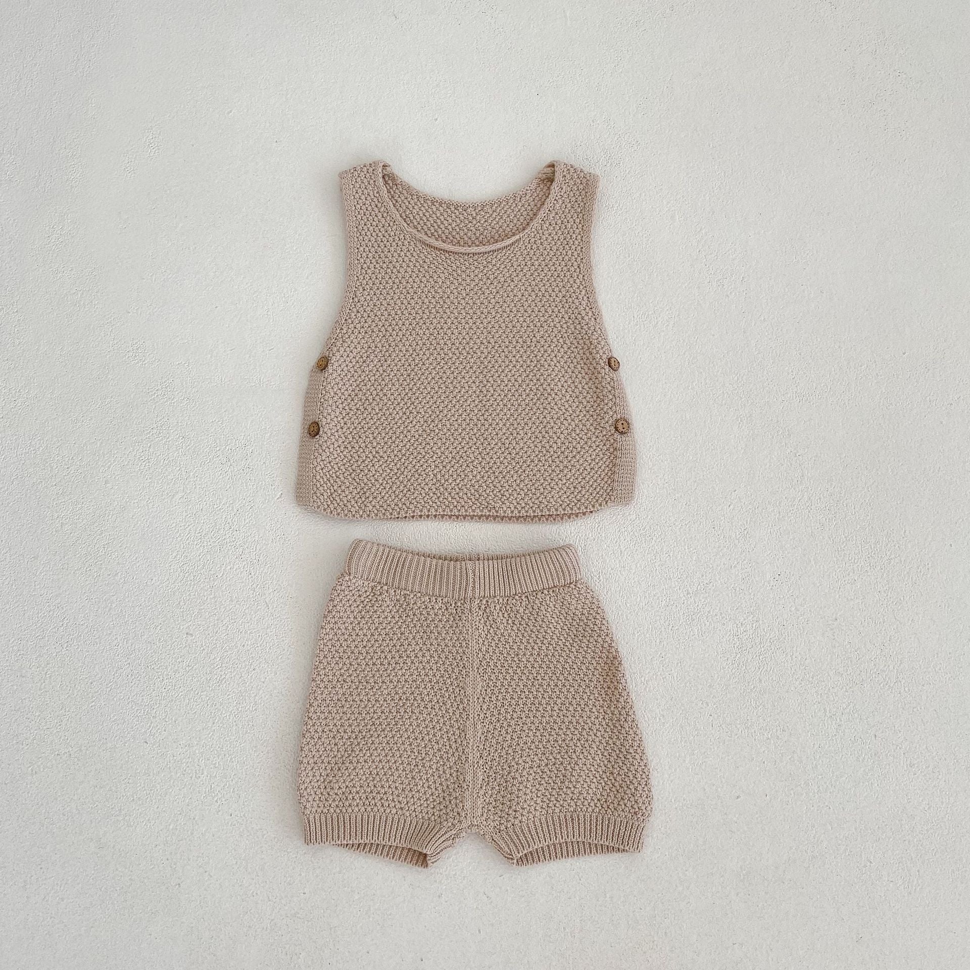 【BABY】Plain Pattern Knit Set Up CawaKomostore