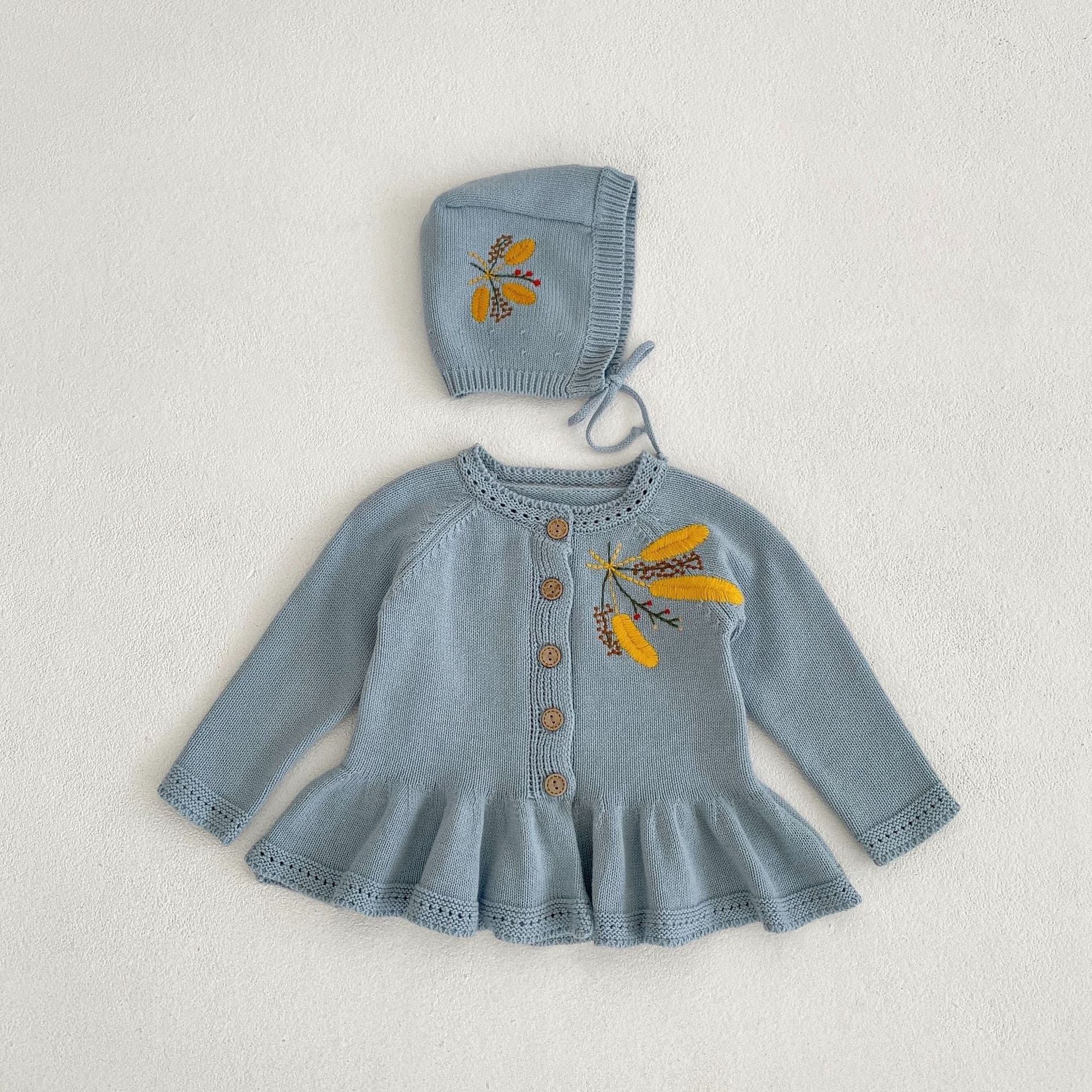 【BABY】アカシアカーディガン＋ボンネット CawaKomostore