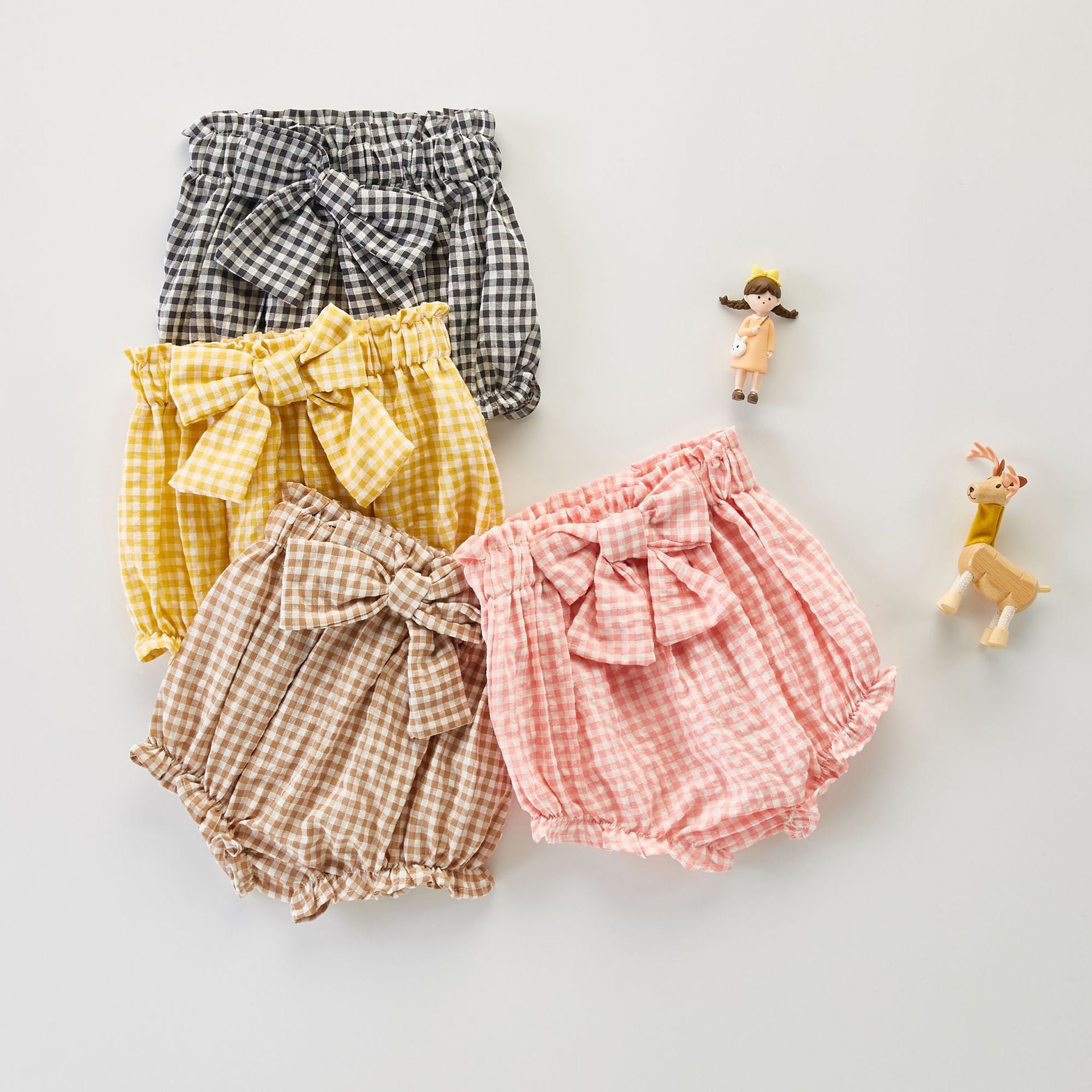 【BABY】ギンガムチェックビッグリボンブルマ CawaKomostore