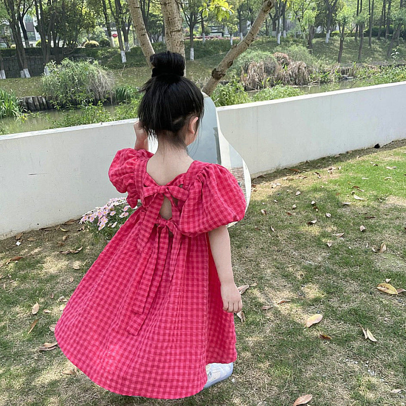 【GIRL】レッドチェック柄ワンピース CawaKomostore