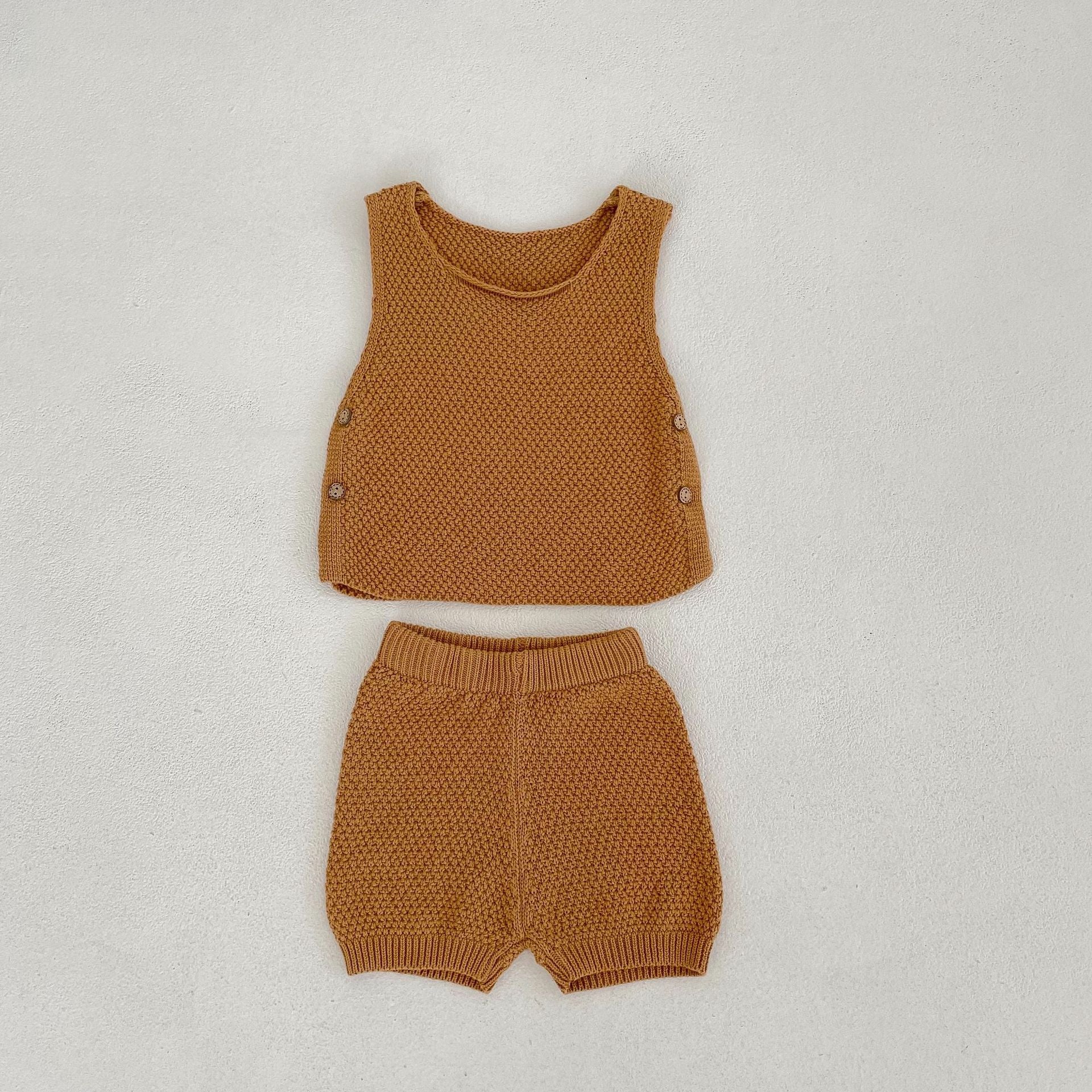 【BABY】Plain Pattern Knit Set Up CawaKomostore