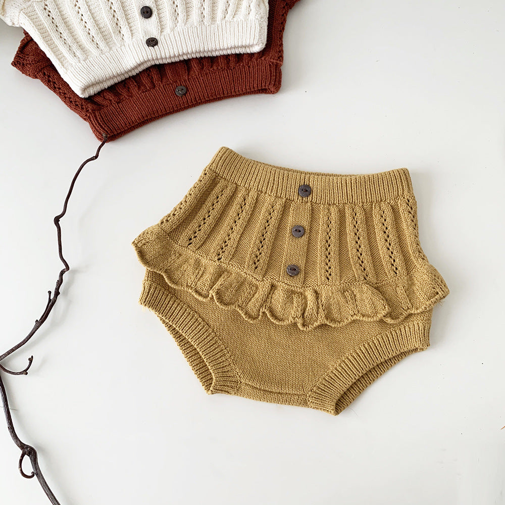 【BABY】フリルニット編みブルマ(3colors) CawaKomostore