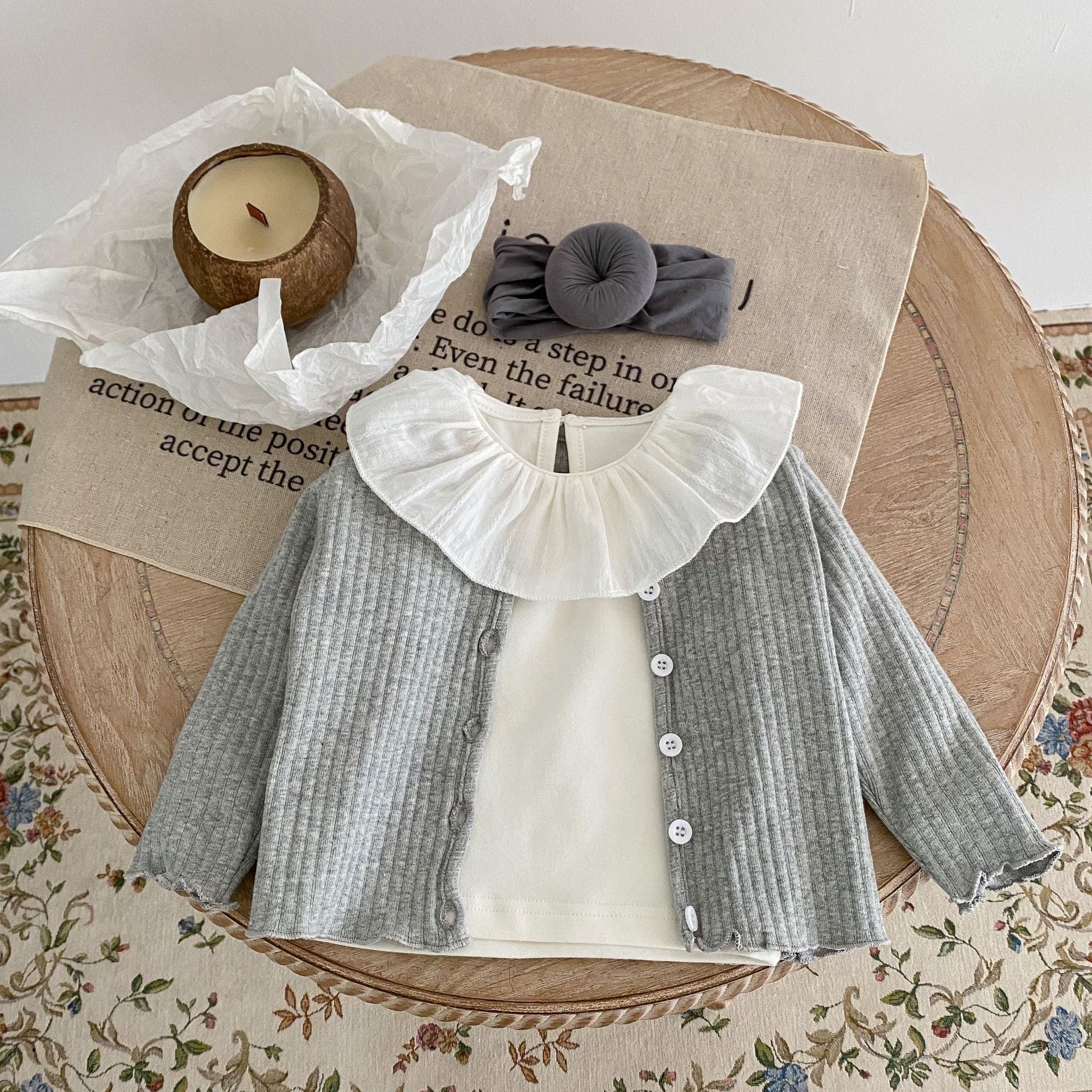 【BABY】フリル 2style ロングティ Plain / Flower CawaKomostore