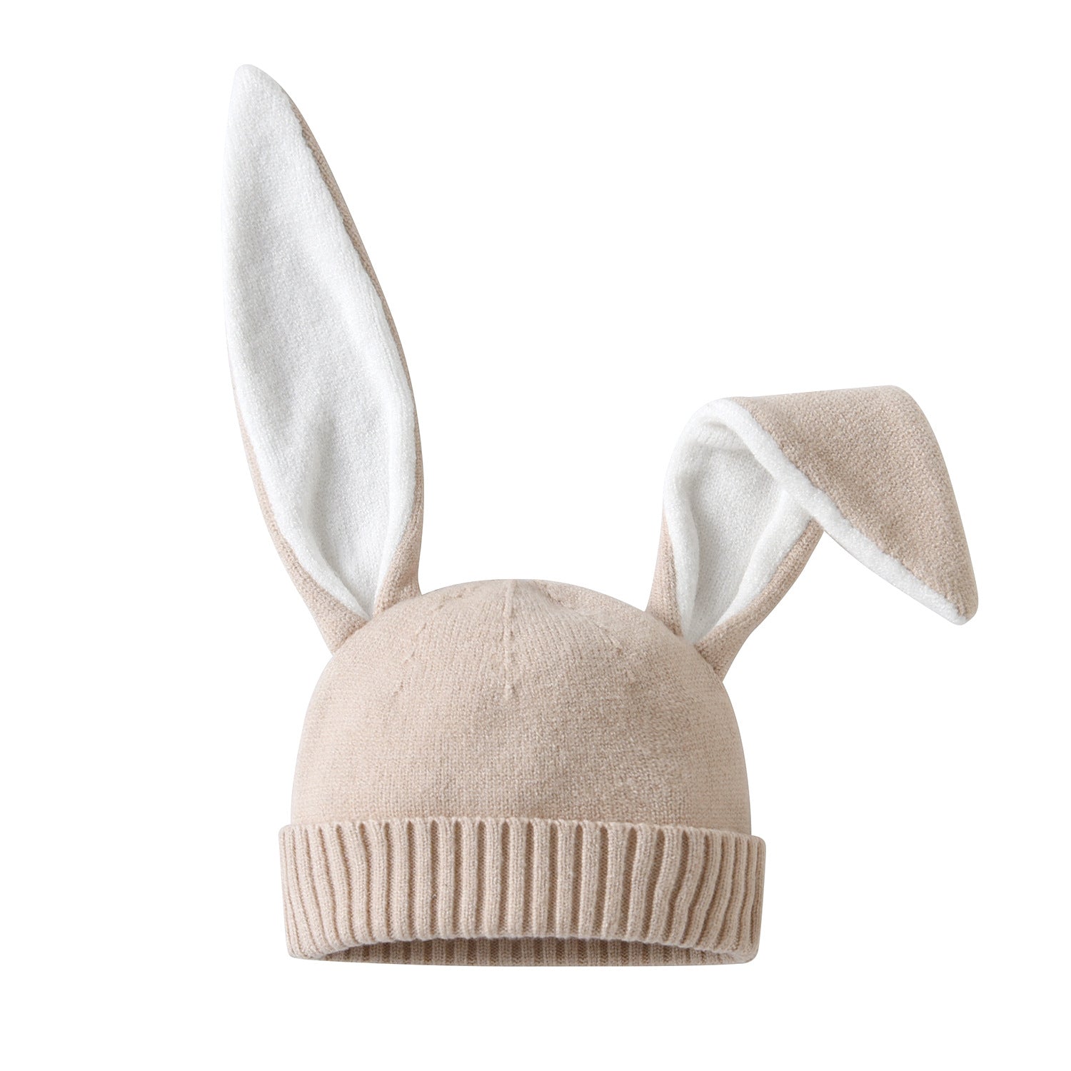 【BABY】なみなみボーダーニットロンパース(うさ耳ニット帽付き) CawaKomostore