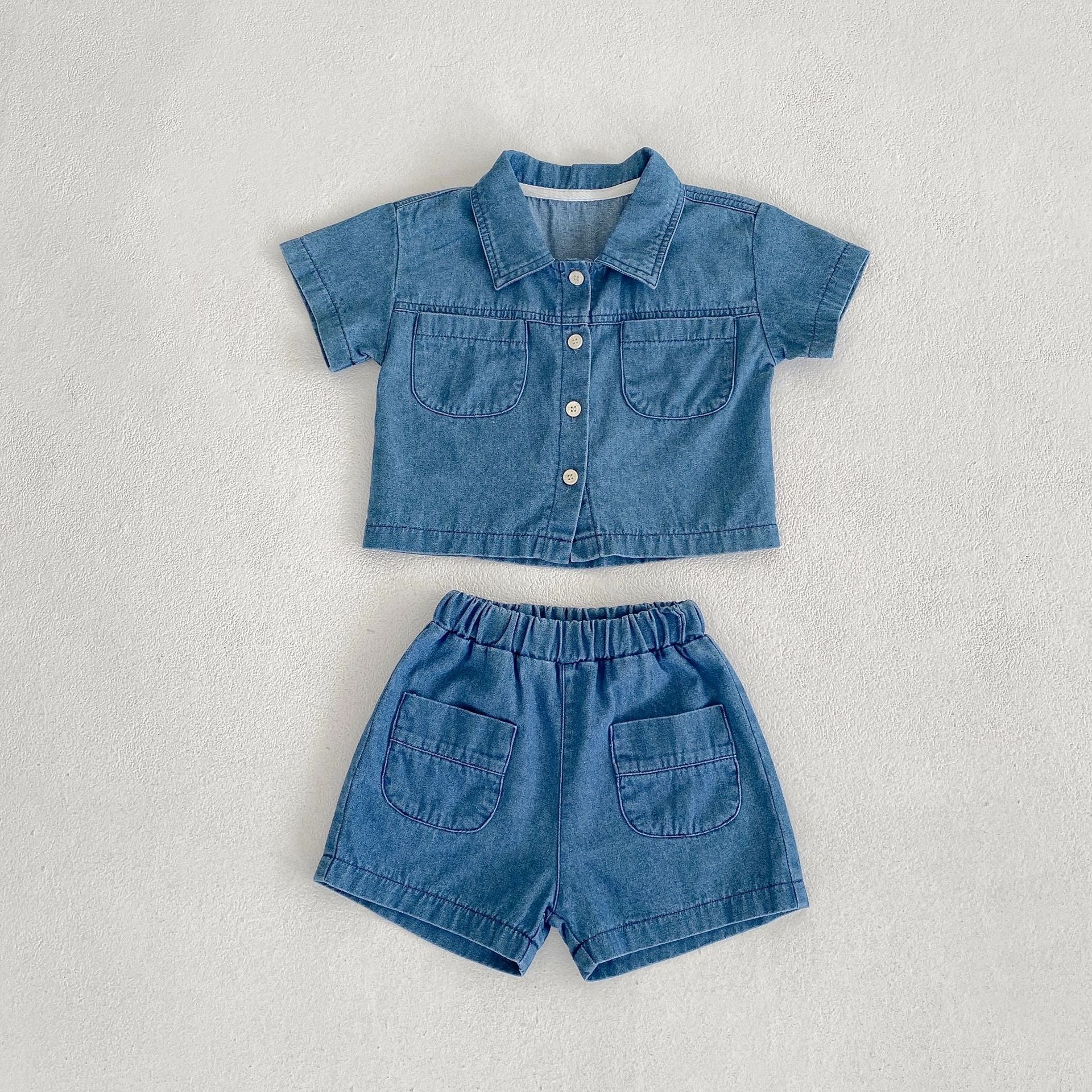 【BABY】4pockets ショートデニムセットアップ CawaKomostore