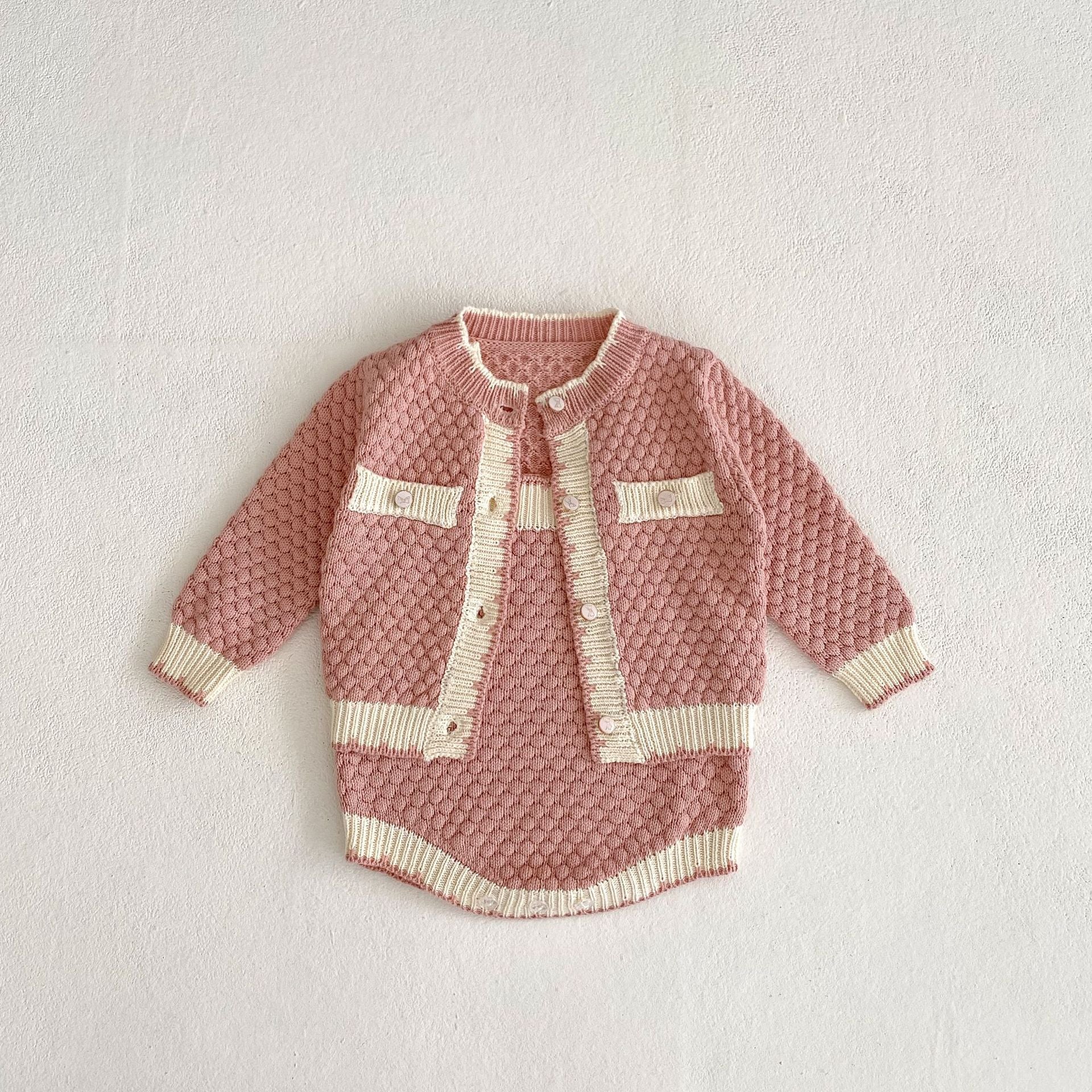 【BABY】ぽこぽこニットカーディガン / サロペット CawaKomostore