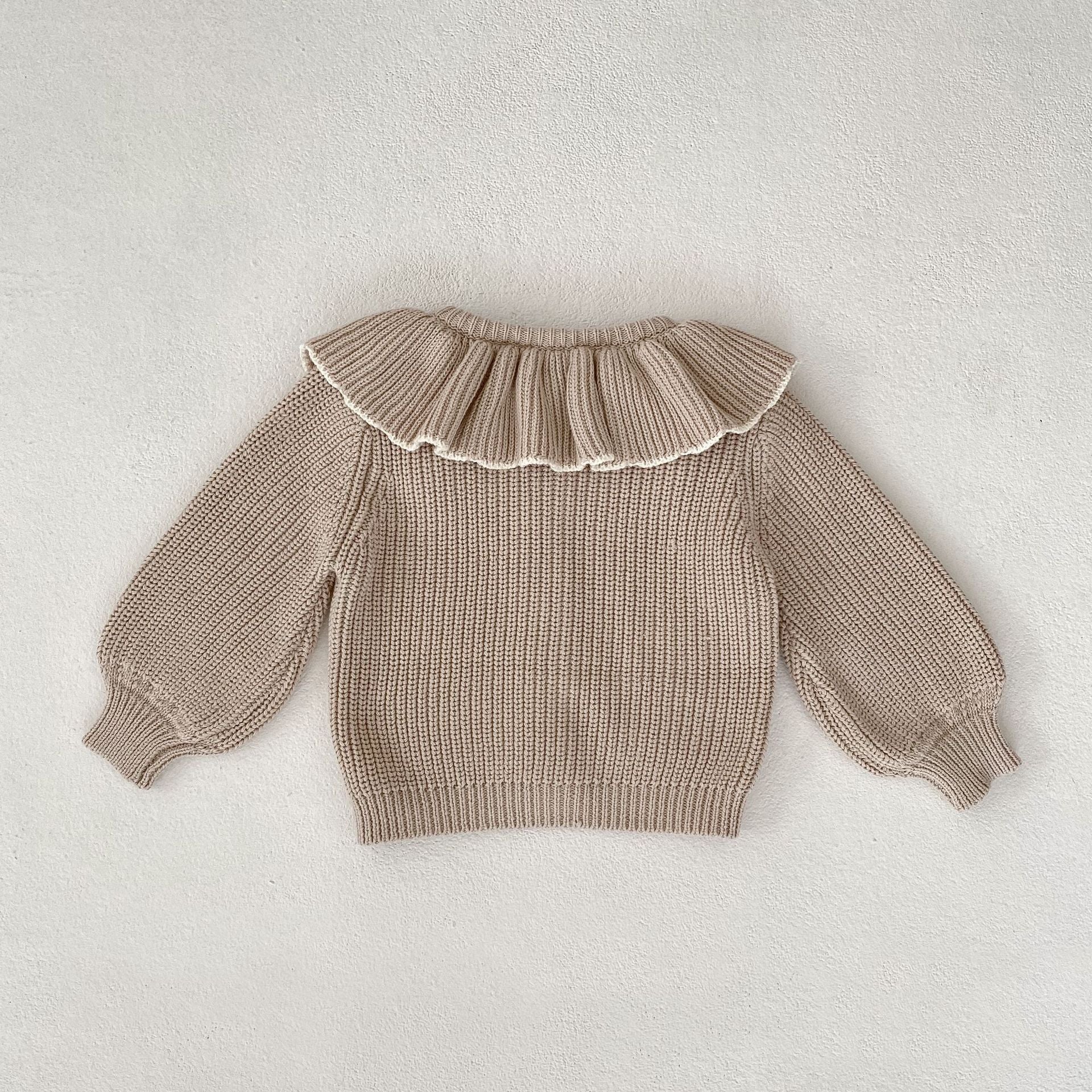 【BABY】フリルカラーニットカーディガン CawaKomostore