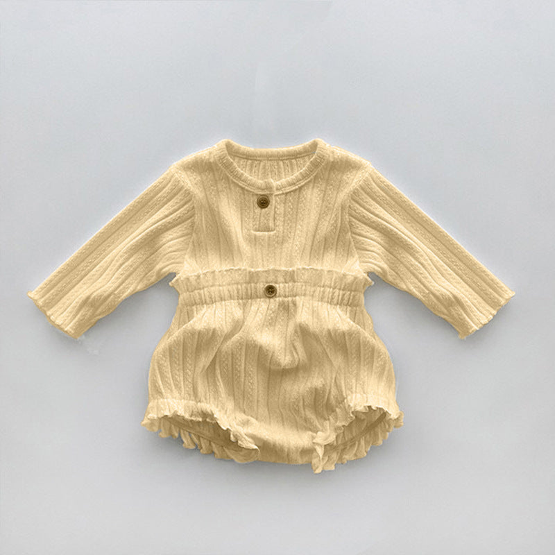 【BABY】レタストリム長袖ブルマwith ターバン3点セット CawaKomostore
