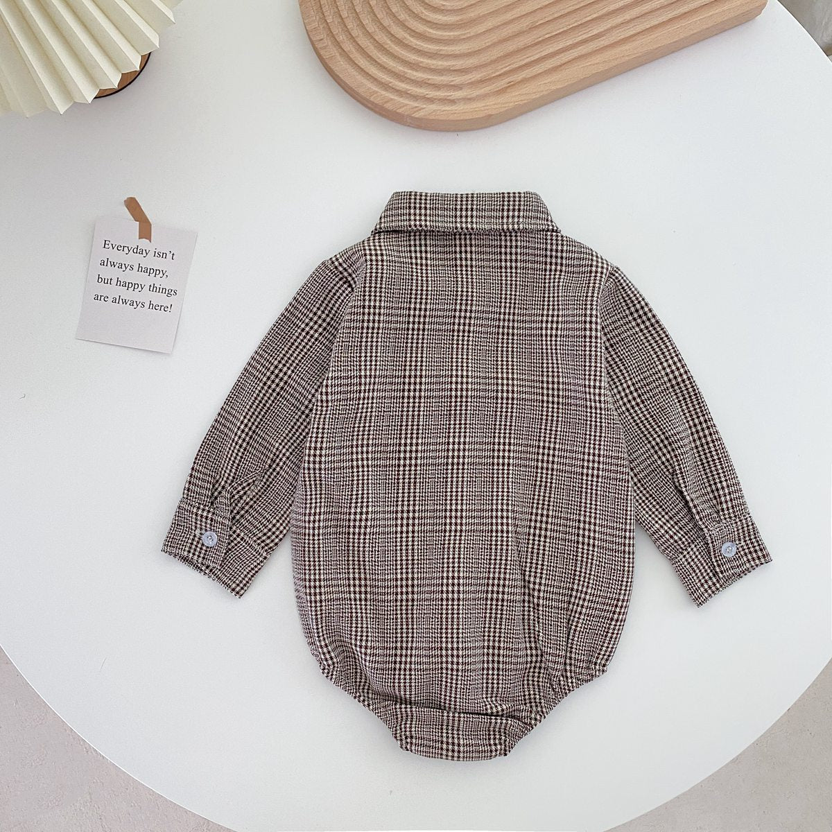【BABY】グレンチェック ロンパース CawaKomostore