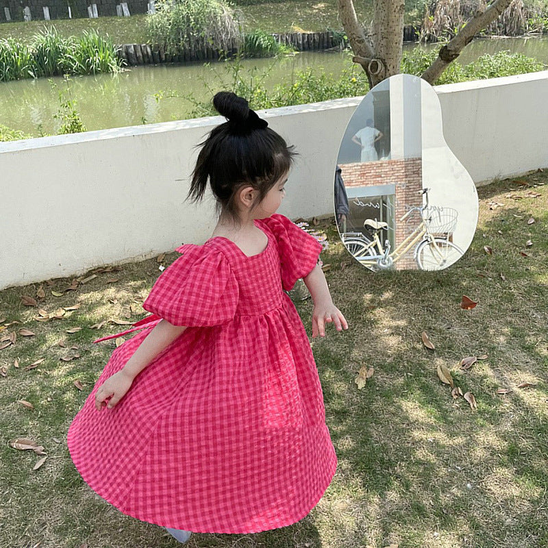 【GIRL】レッドチェック柄ワンピース CawaKomostore