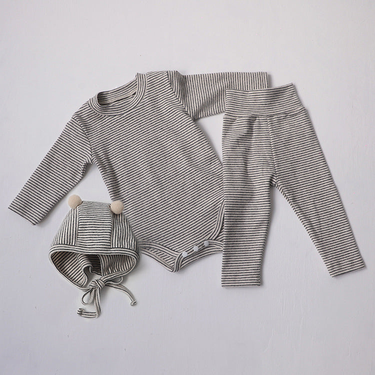 【BABY】シンプル無地・ボーダー　ロンパース / ボトムス/帽子 CawaKomostore