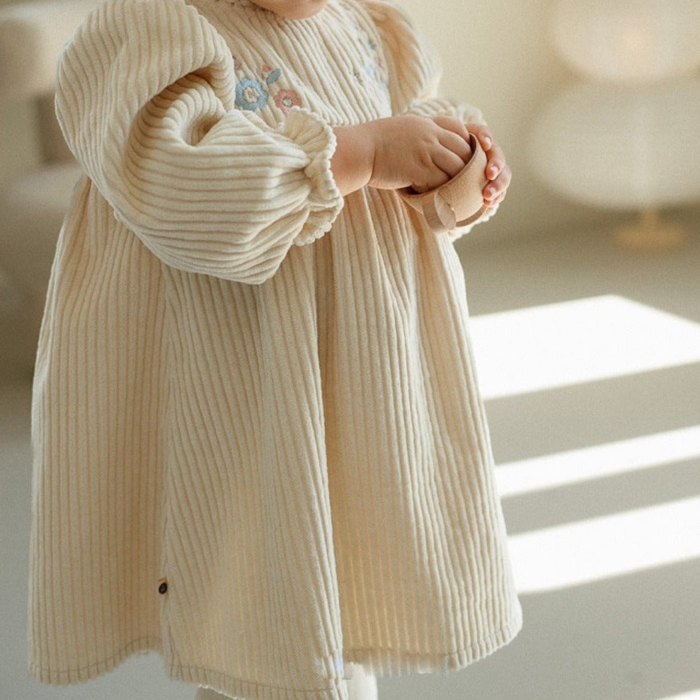 【BABY】コーデュロイフラワーワンピース / ロンパース CawaKomostore