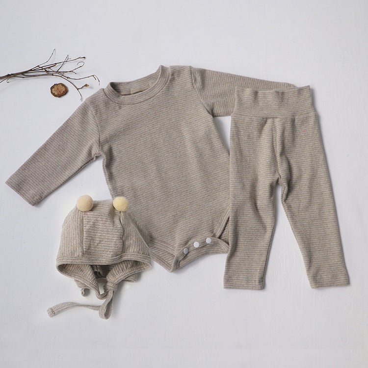 【BABY】シンプル無地・ボーダー　ロンパース / ボトムス/帽子 CawaKomostore