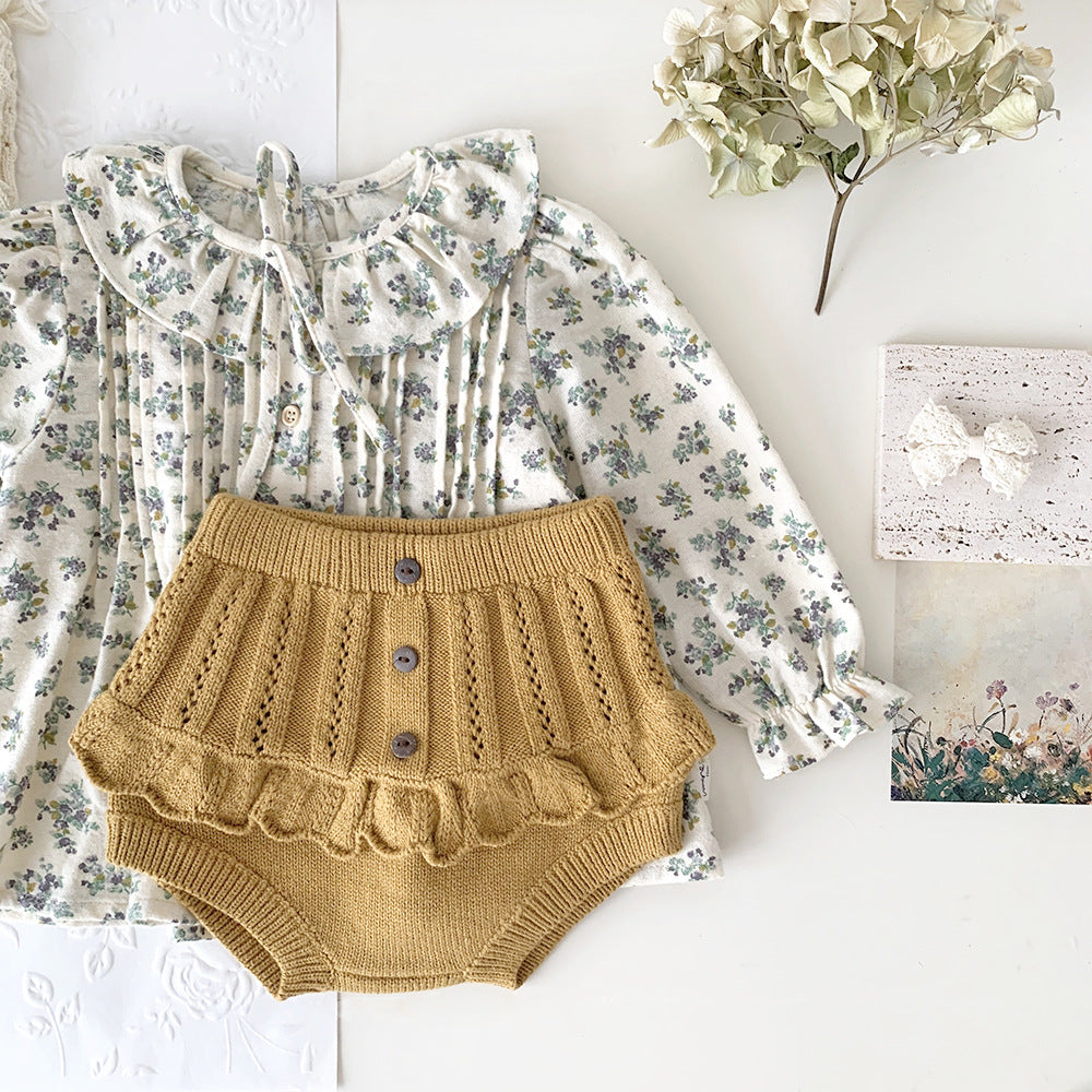 【BABY】フリルニット編みブルマ(3colors) CawaKomostore