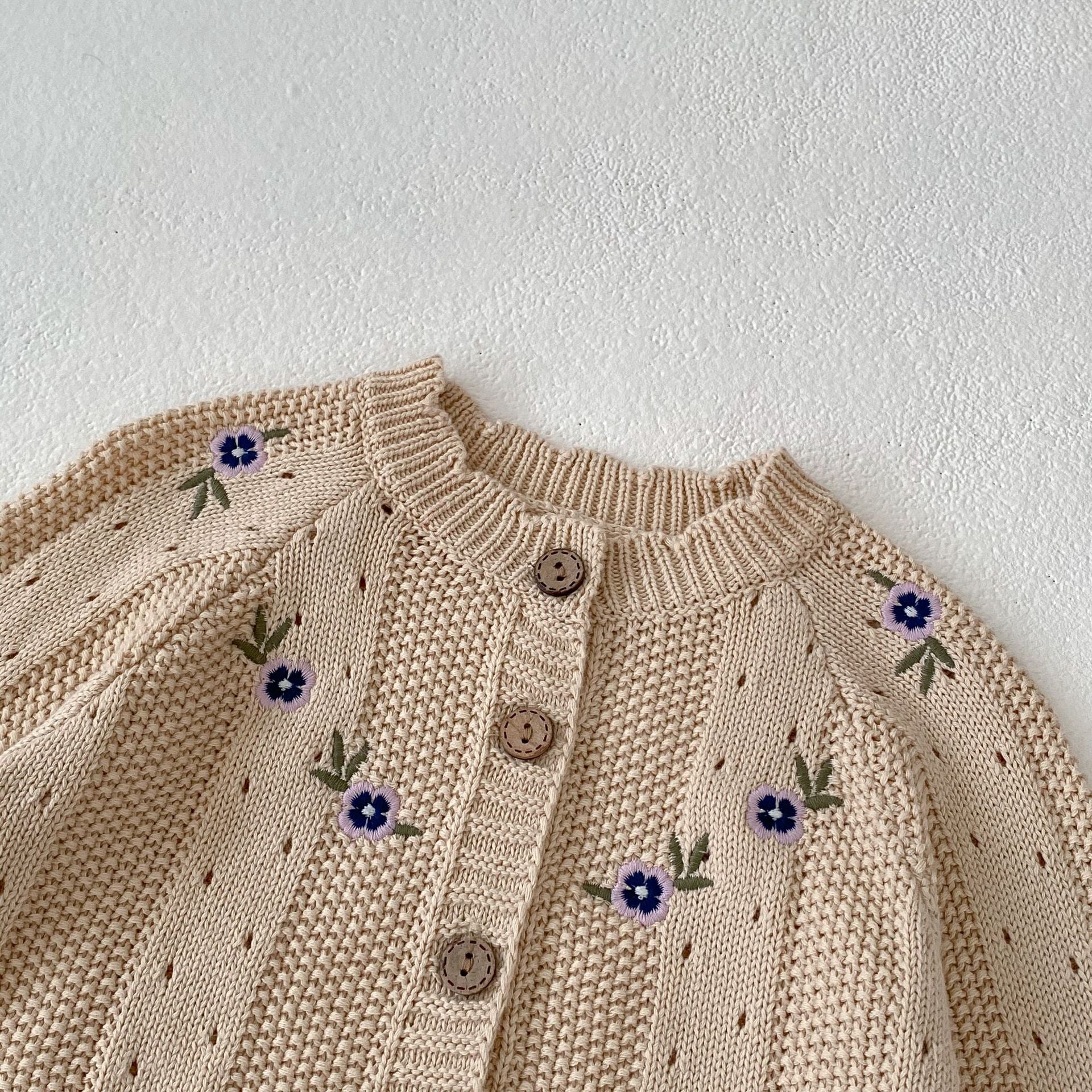 【BABY】 デザインニットフラワーカーディガン/サロペット CawaKomostore