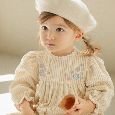 【BABY】コーデュロイフラワーワンピース / ロンパース CawaKomostore
