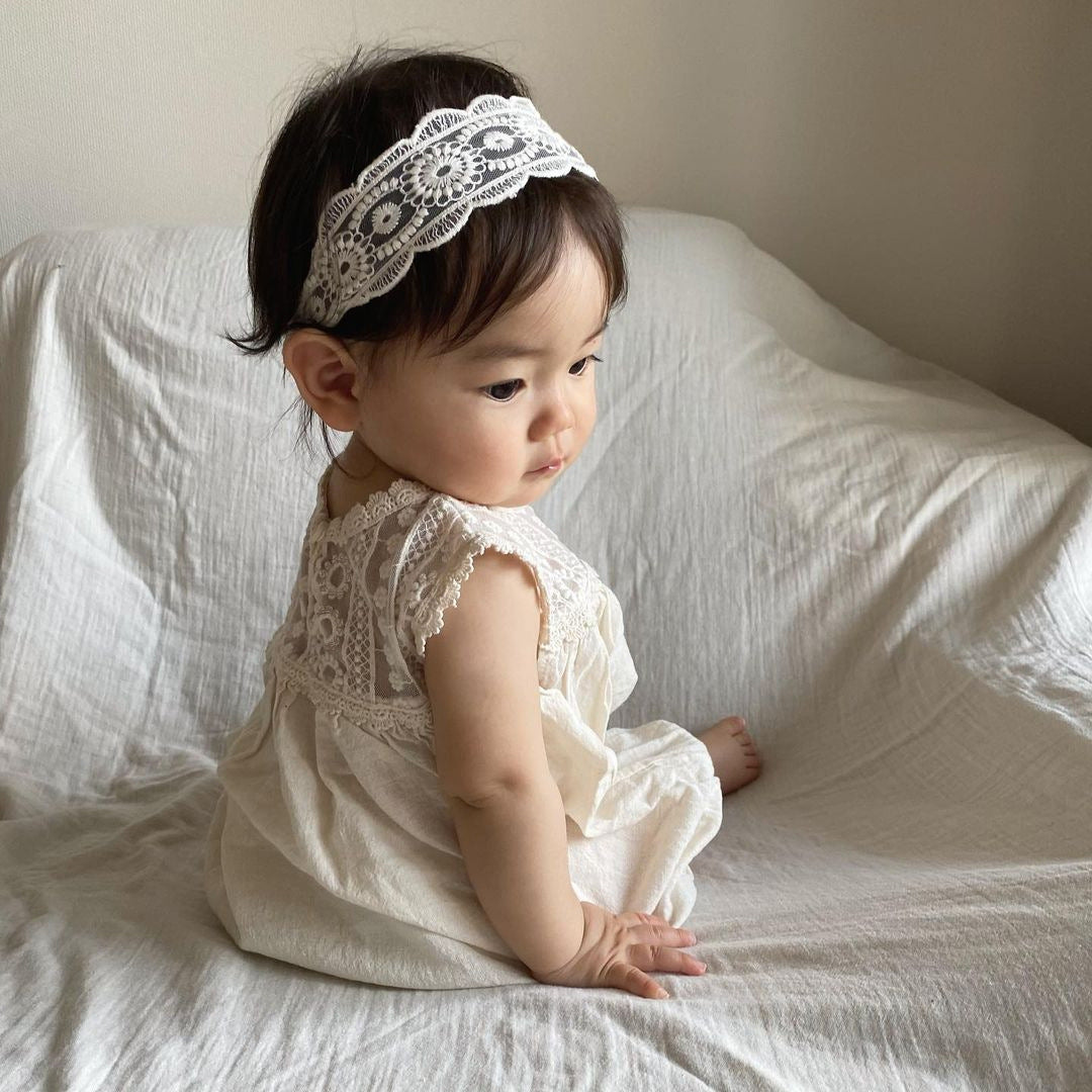 【BABY】ホワイトレースロンパース rompers CawaKomostore